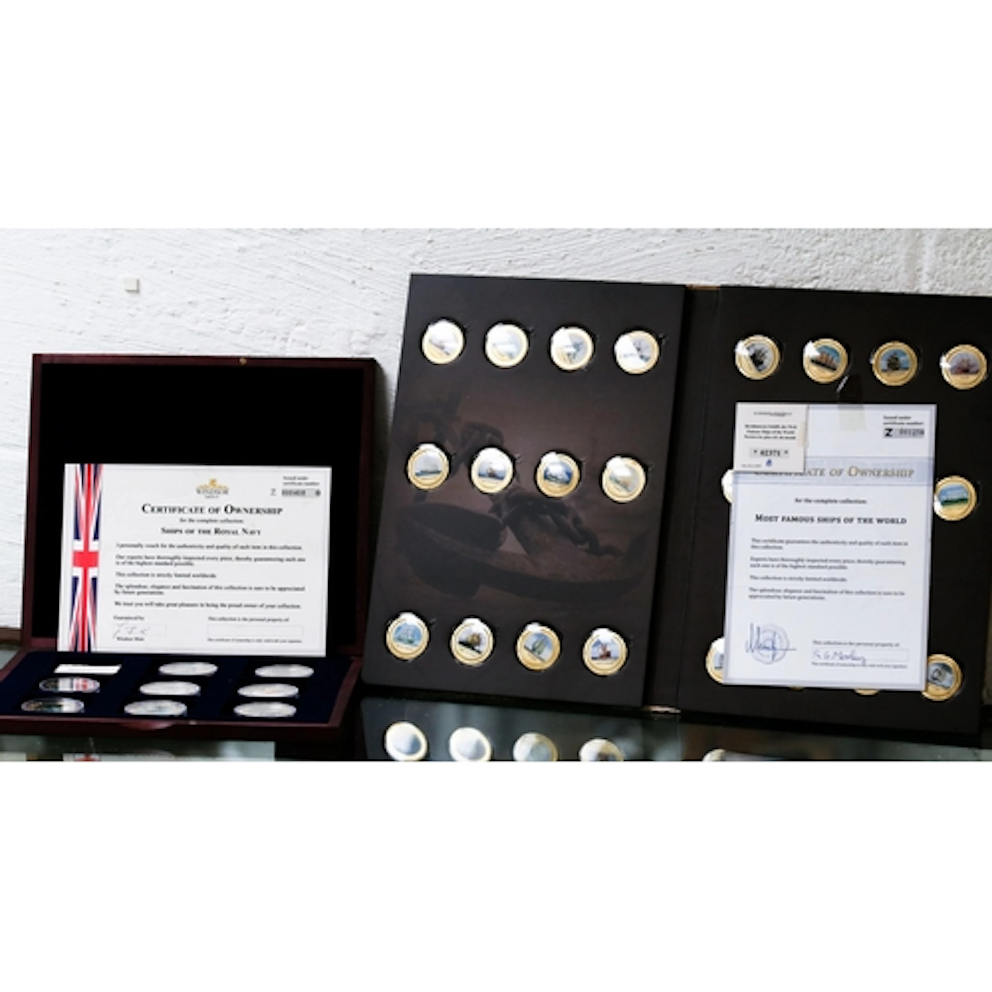 Ships of The Royal Navy Commemorative Eight Coin Set, Colori...