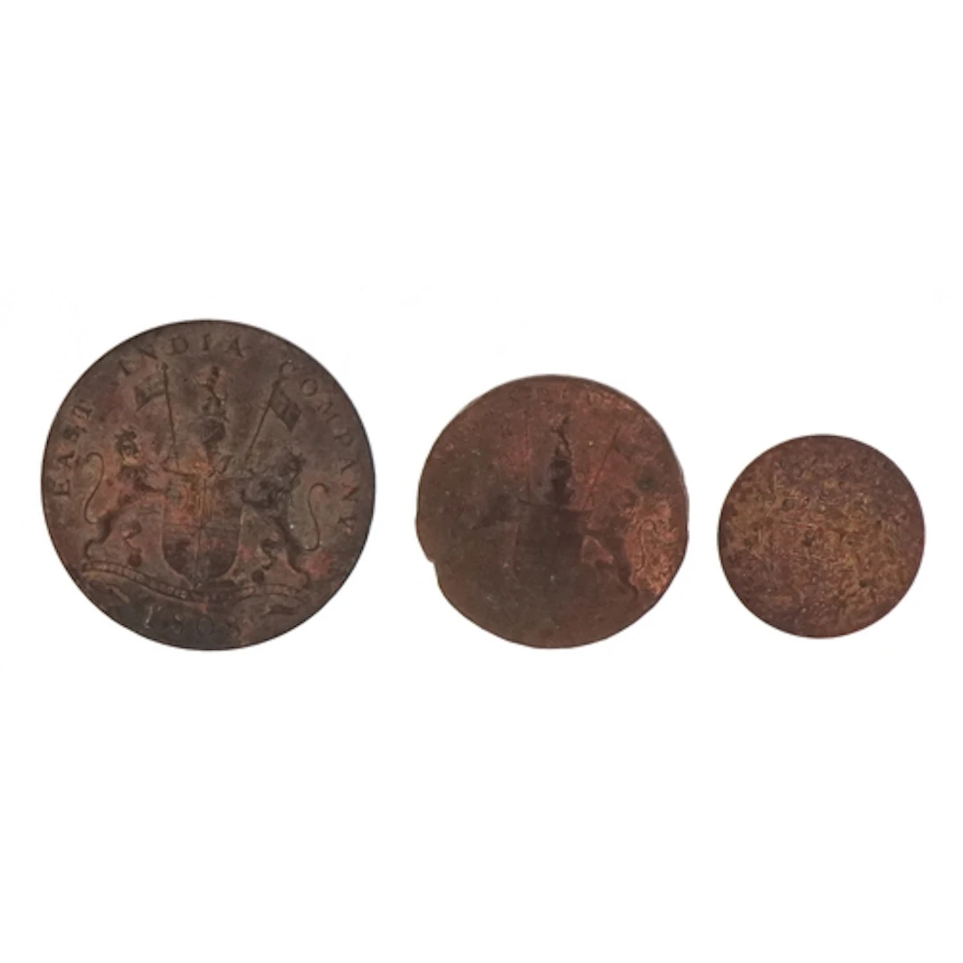 British East India Company 1808 Madras Presidency twenty cas...