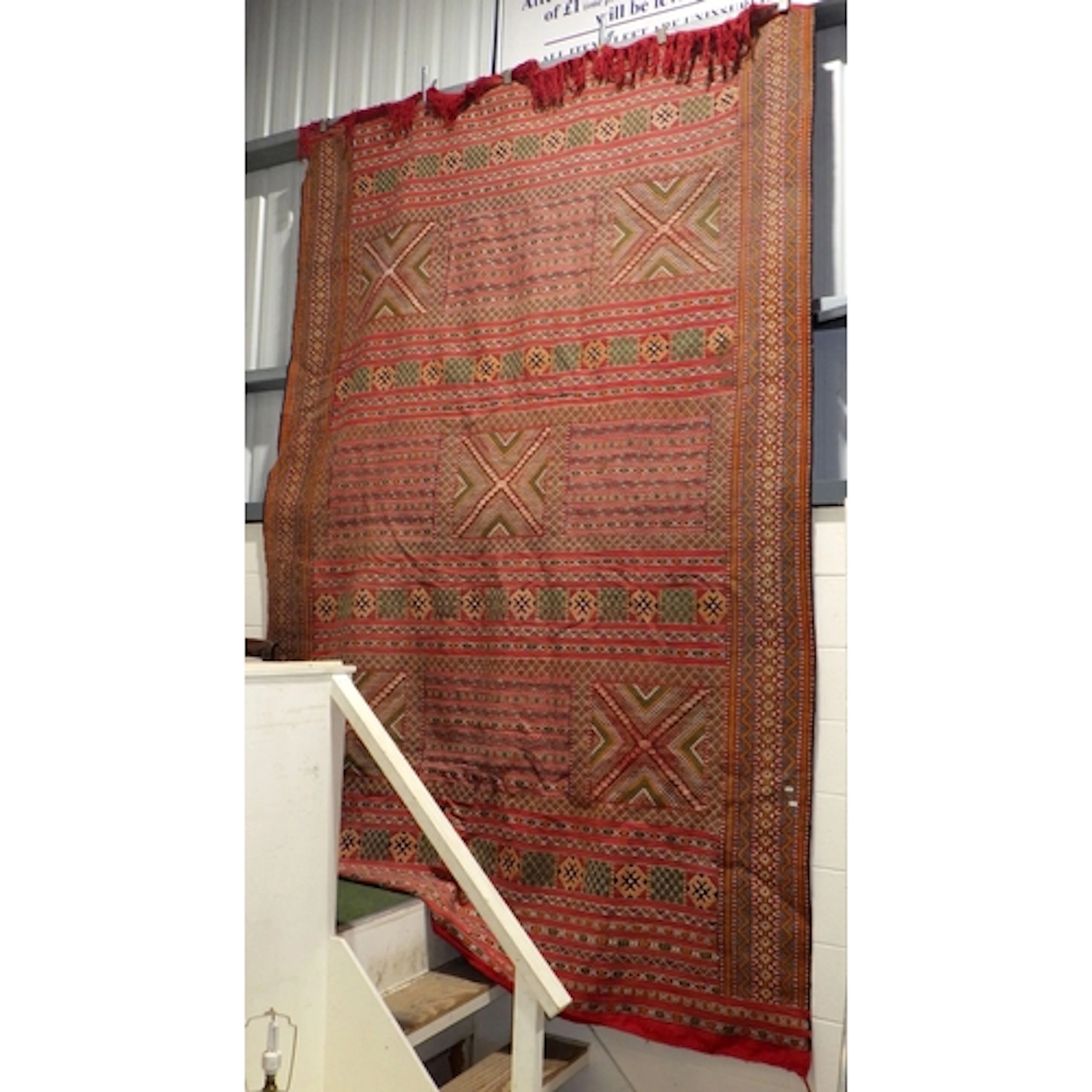 A large Moroccan Wool Berber Kilim style Rug, 360cm x 230cm ...