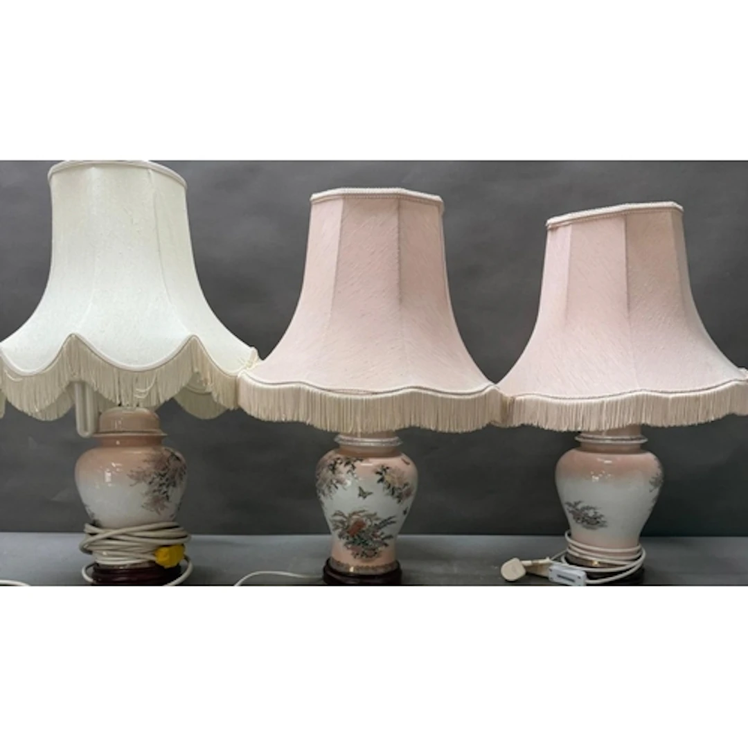 Three Marks and Spencer Oriental pattern table lamps