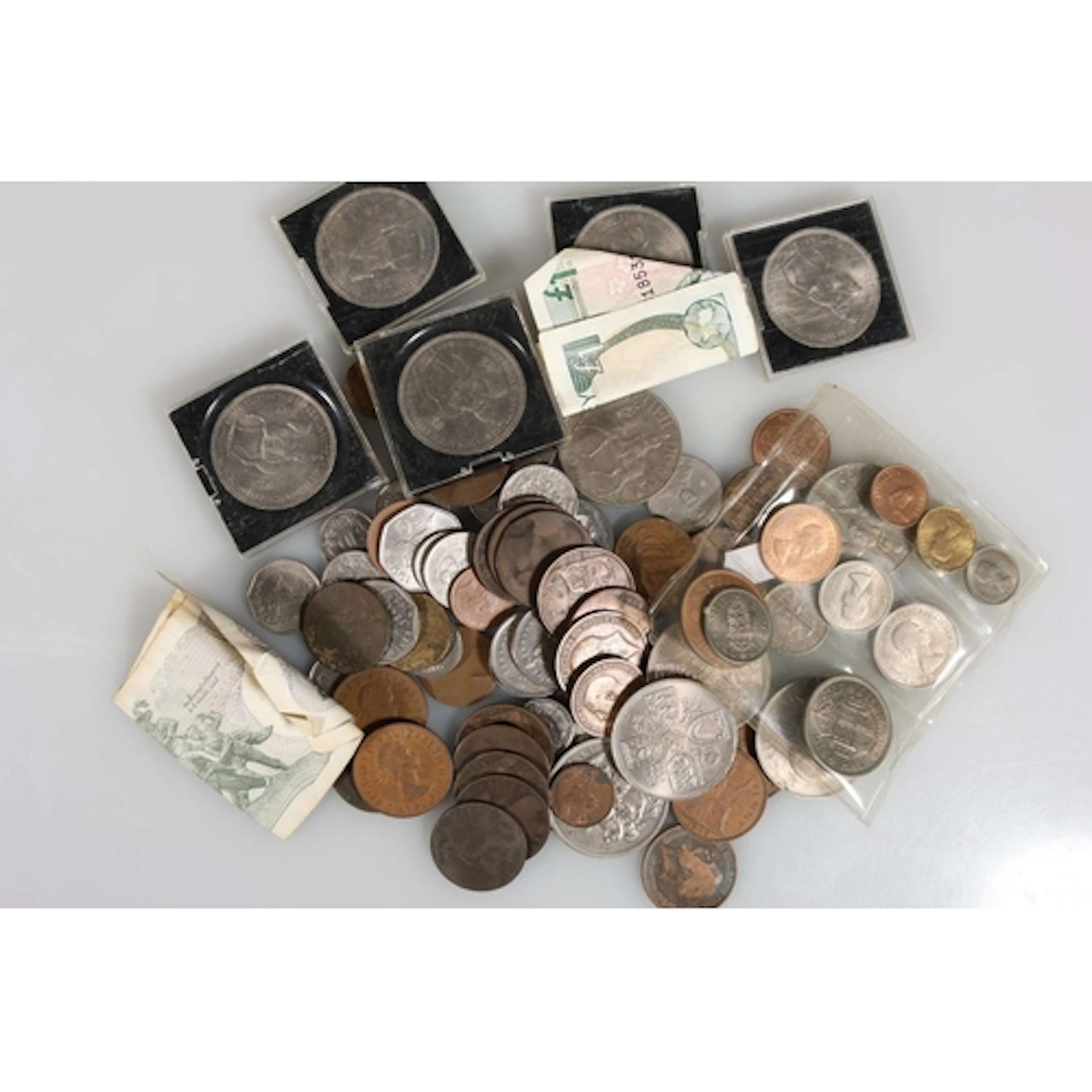 Coin collection to include British crowns 1951, 1953, 1965 C...