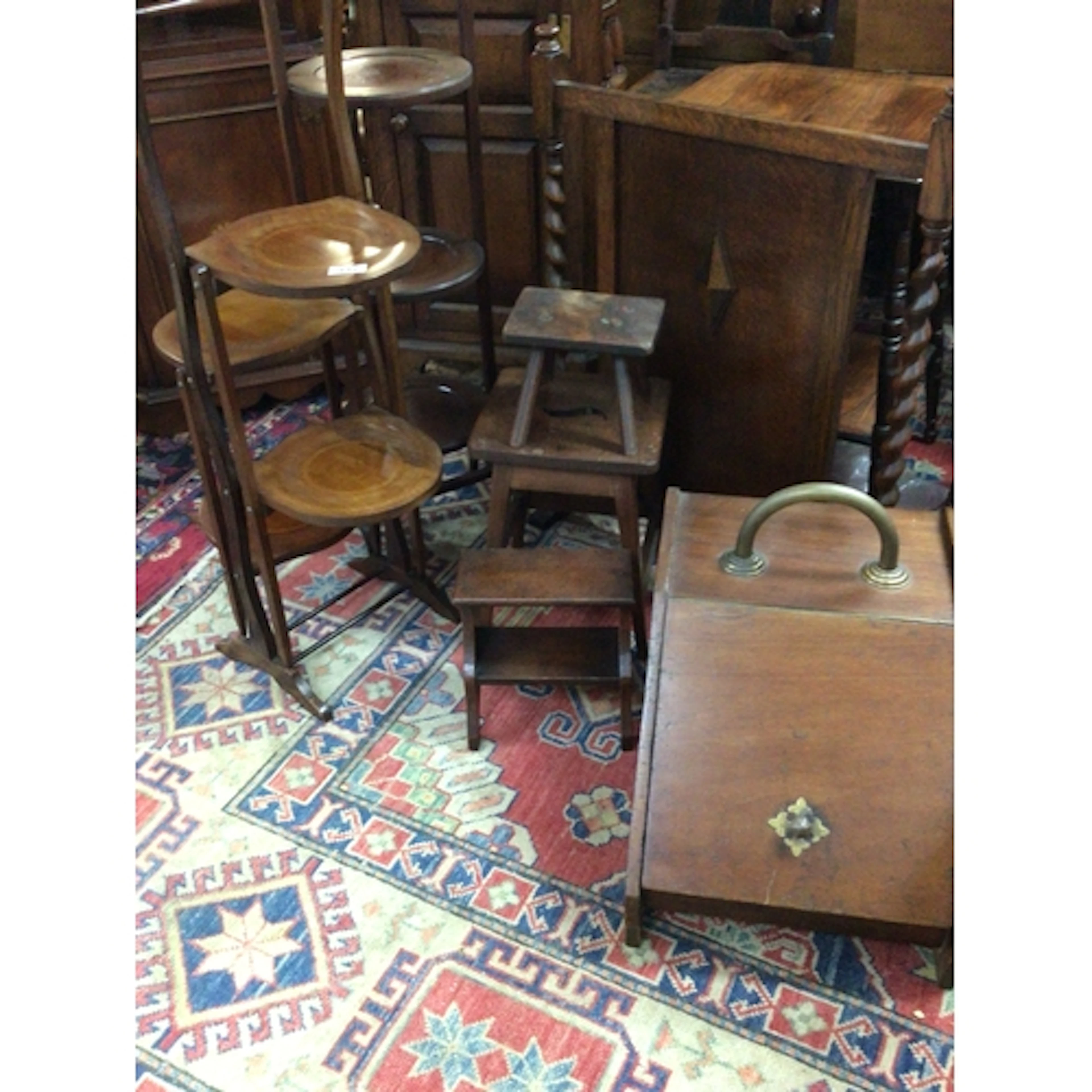 A collection of Edwardian and Victorian furniture comp...
