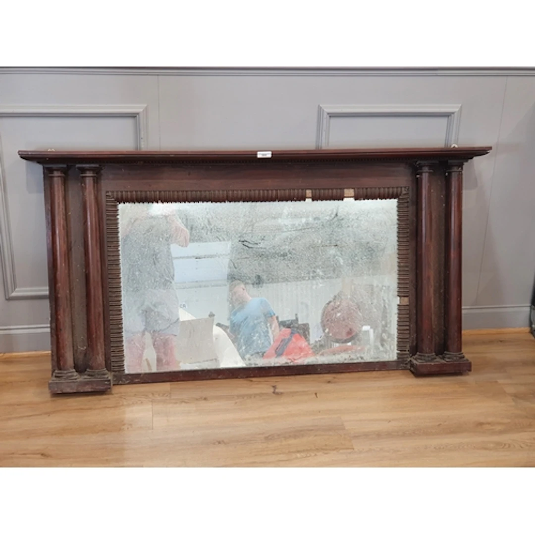 A large Overmantel Mirror A/F, (R7).