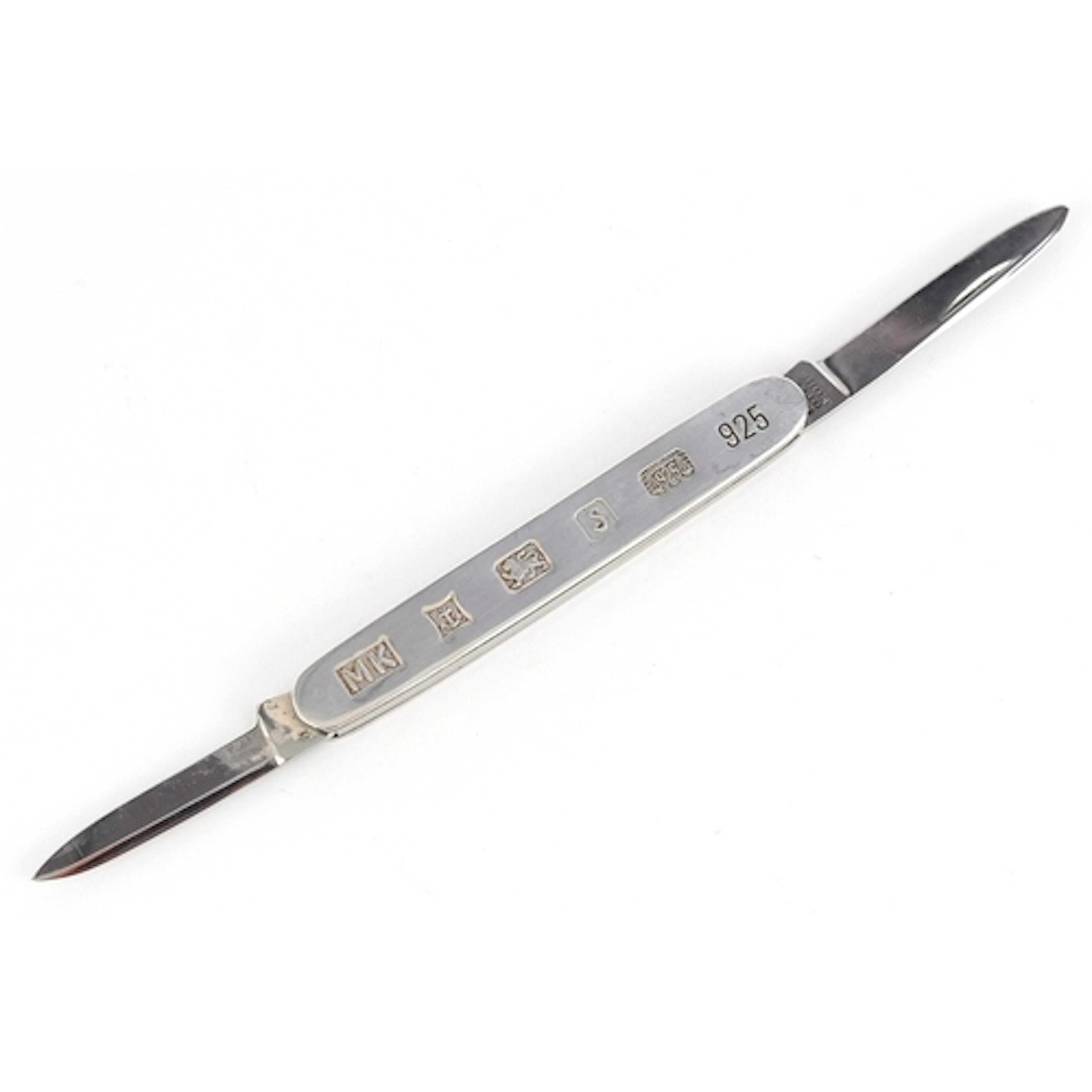 M Kamin & Co. Ltd., Elizabeth II silver cased folding pocket...