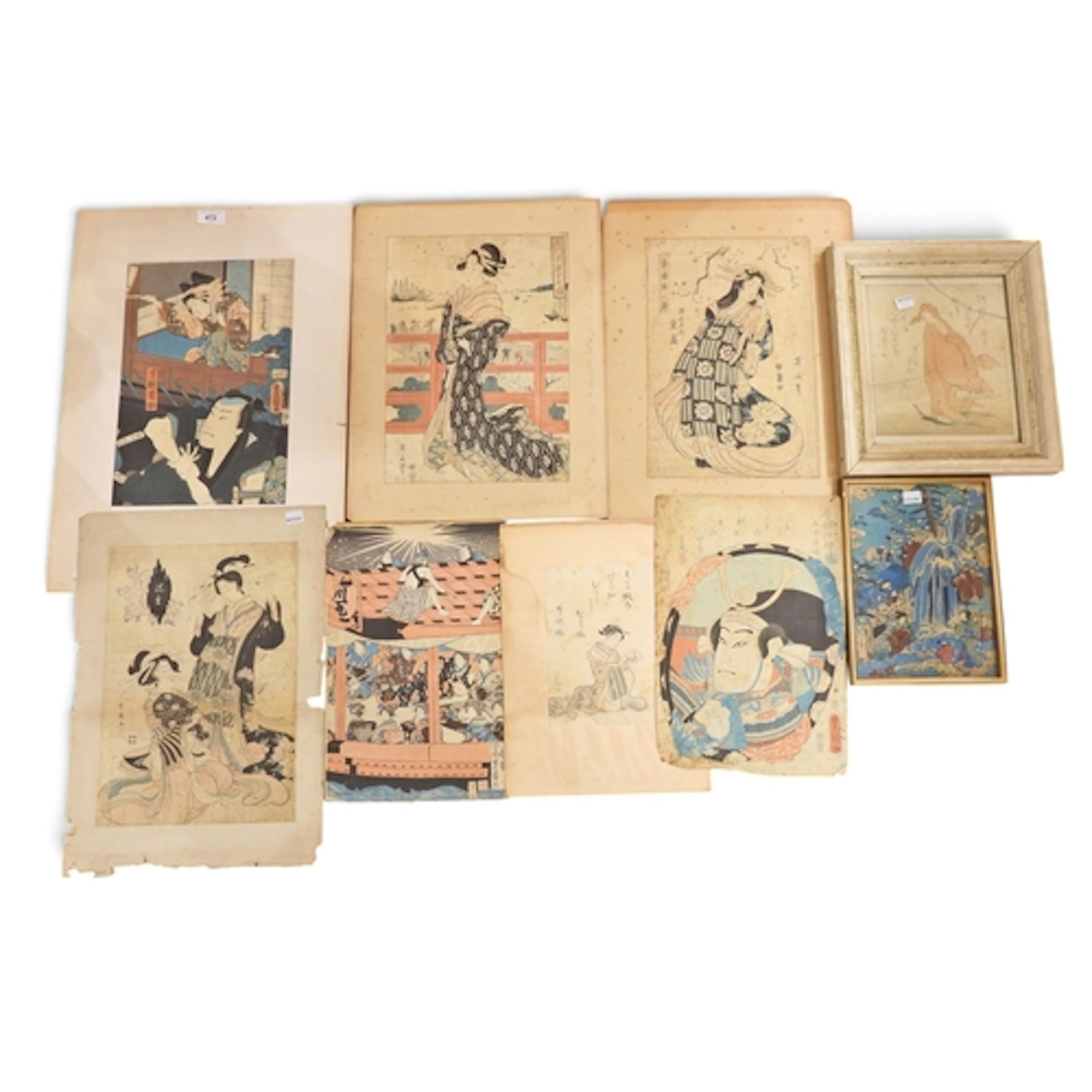 Japanese woodblock print of a Kabuki actor 35 x 24cm a...