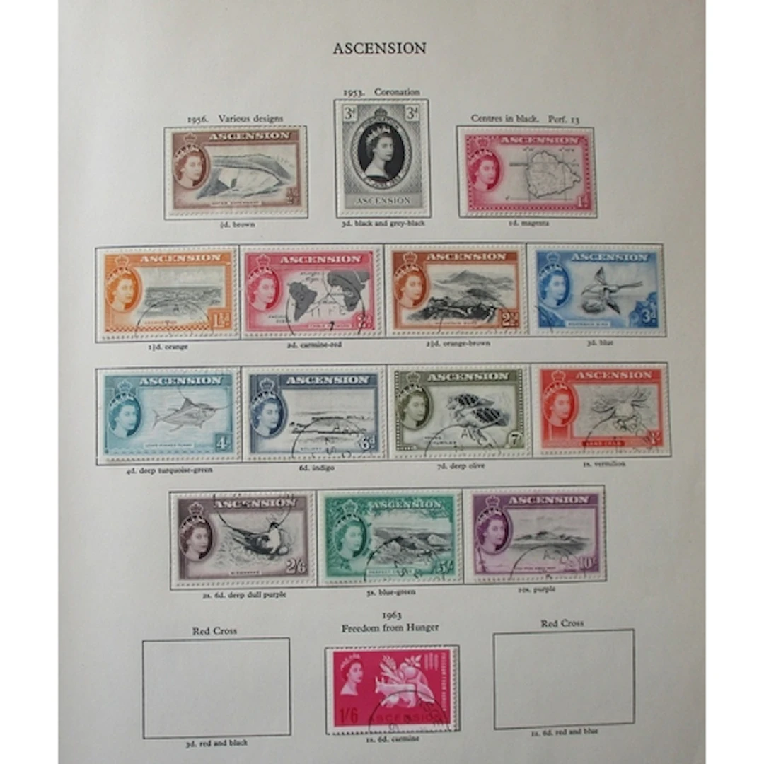 BC, QEII, M/U, coln in 3 SG. New Age album incl Aden 1954 se...