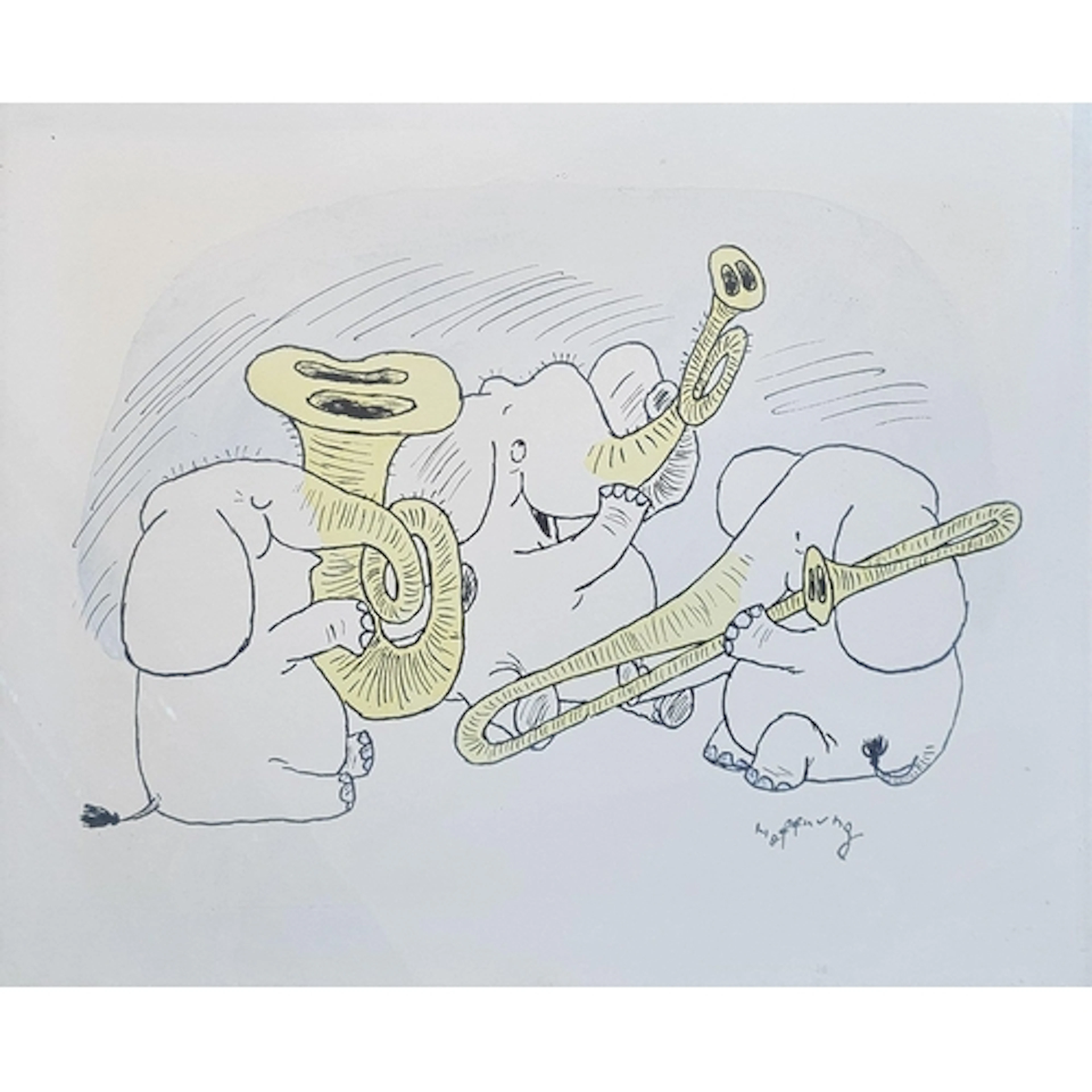 GERALD HOFFNUNG, 1925 - 1959, PEN AND INK COMICAL ILLUSTRATI...