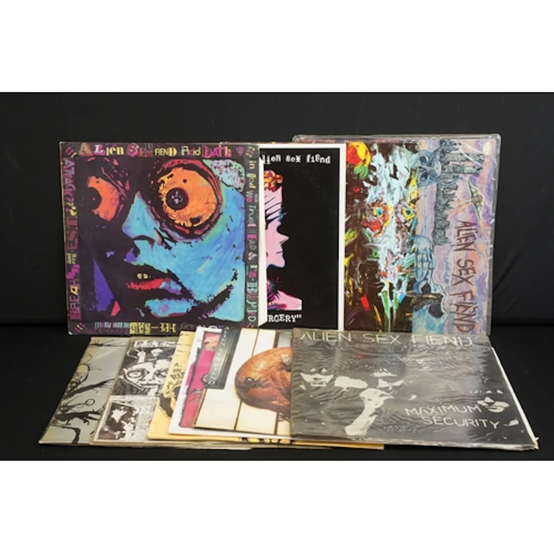 Vinyl - 5 Alien Sex Fiend LPs and 5 12" singles spanning the...