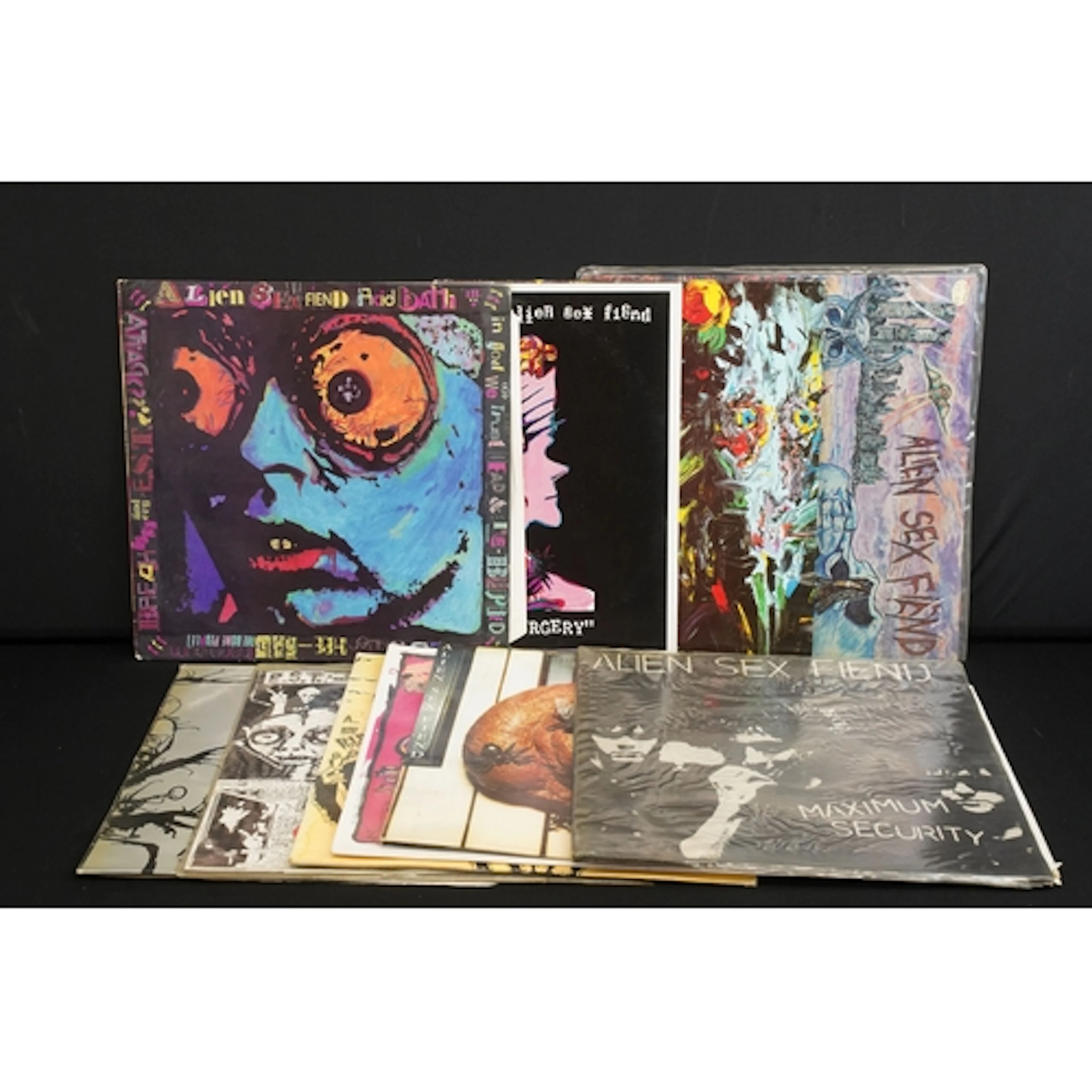 Vinyl - 5 Alien Sex Fiend LPs and 5 12" singles spanning the...