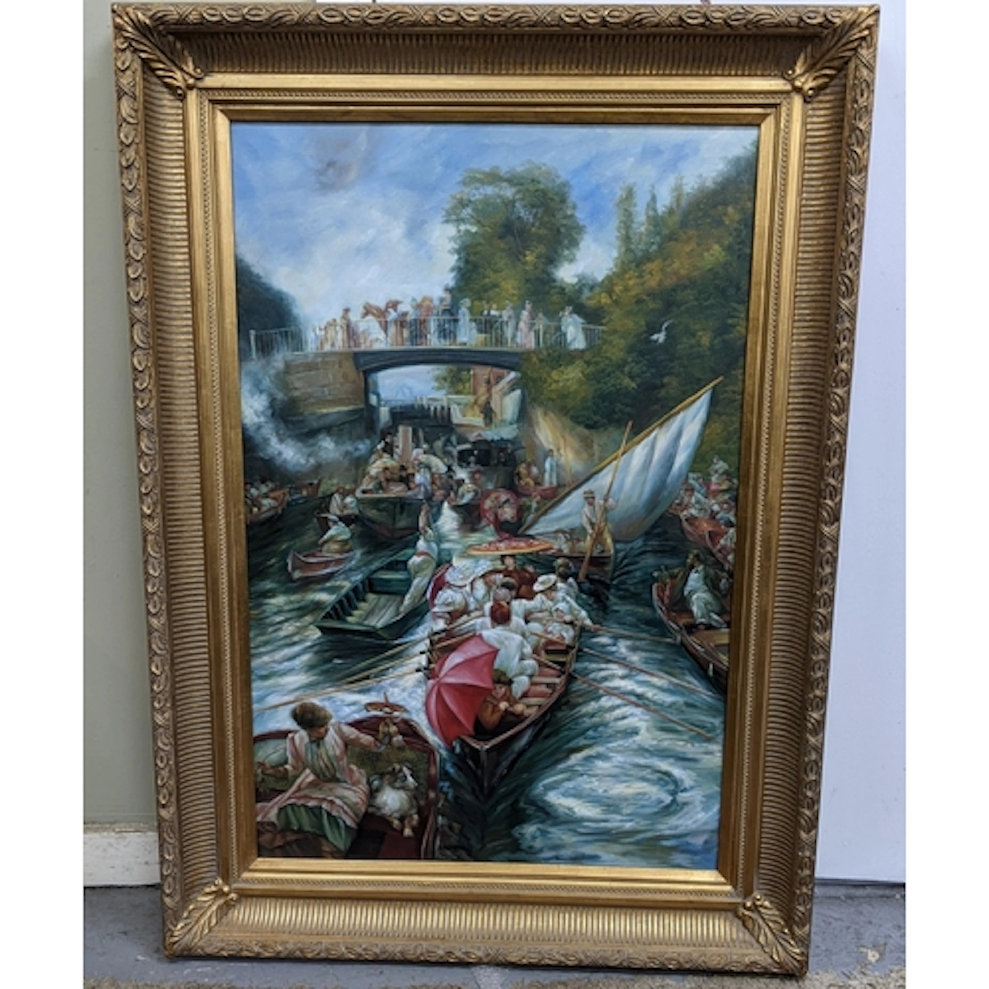 After Edward John Gregory - an oil on canvas depicting Boult...