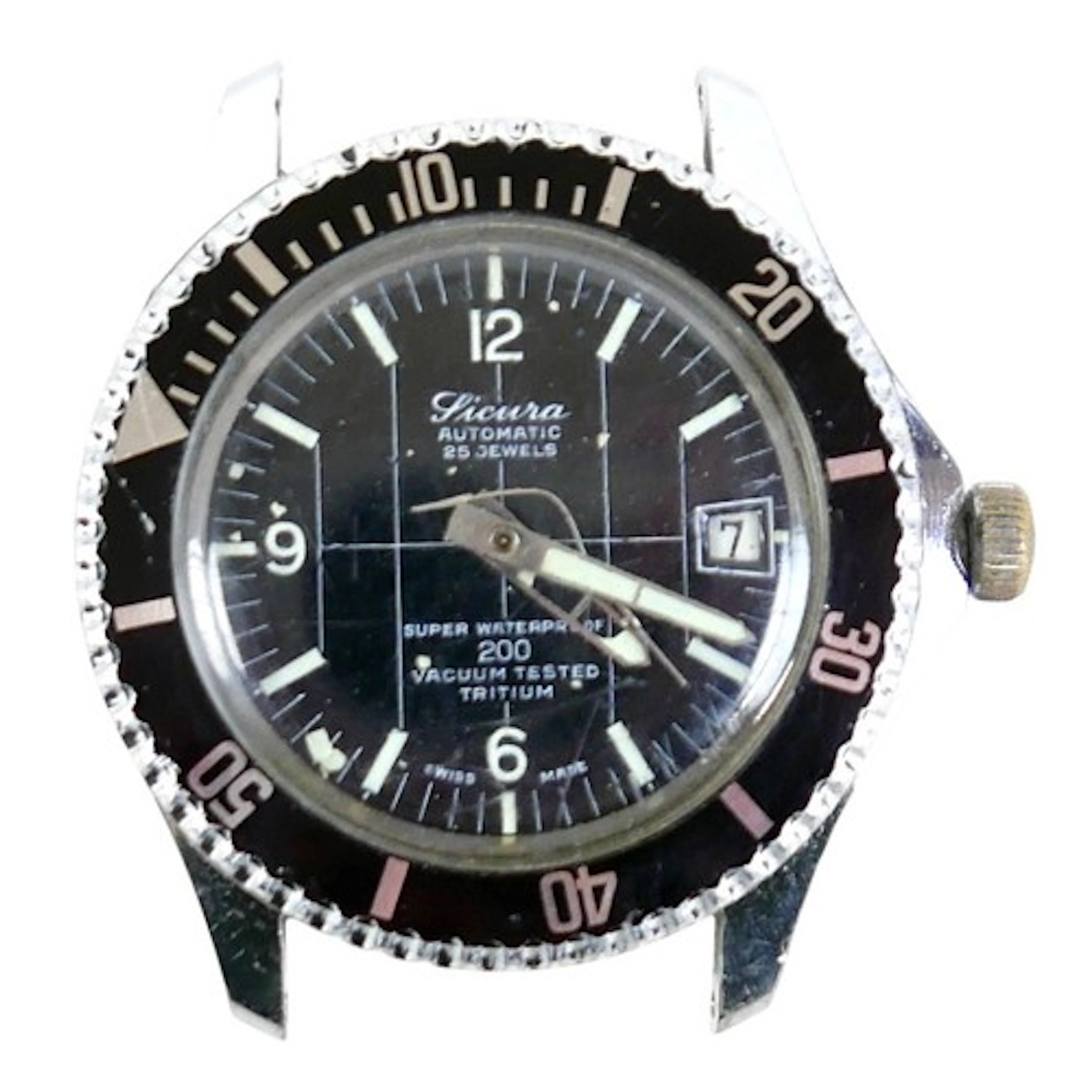 A Sicura automatic stainless steel divers watch 25 jewel mov...
