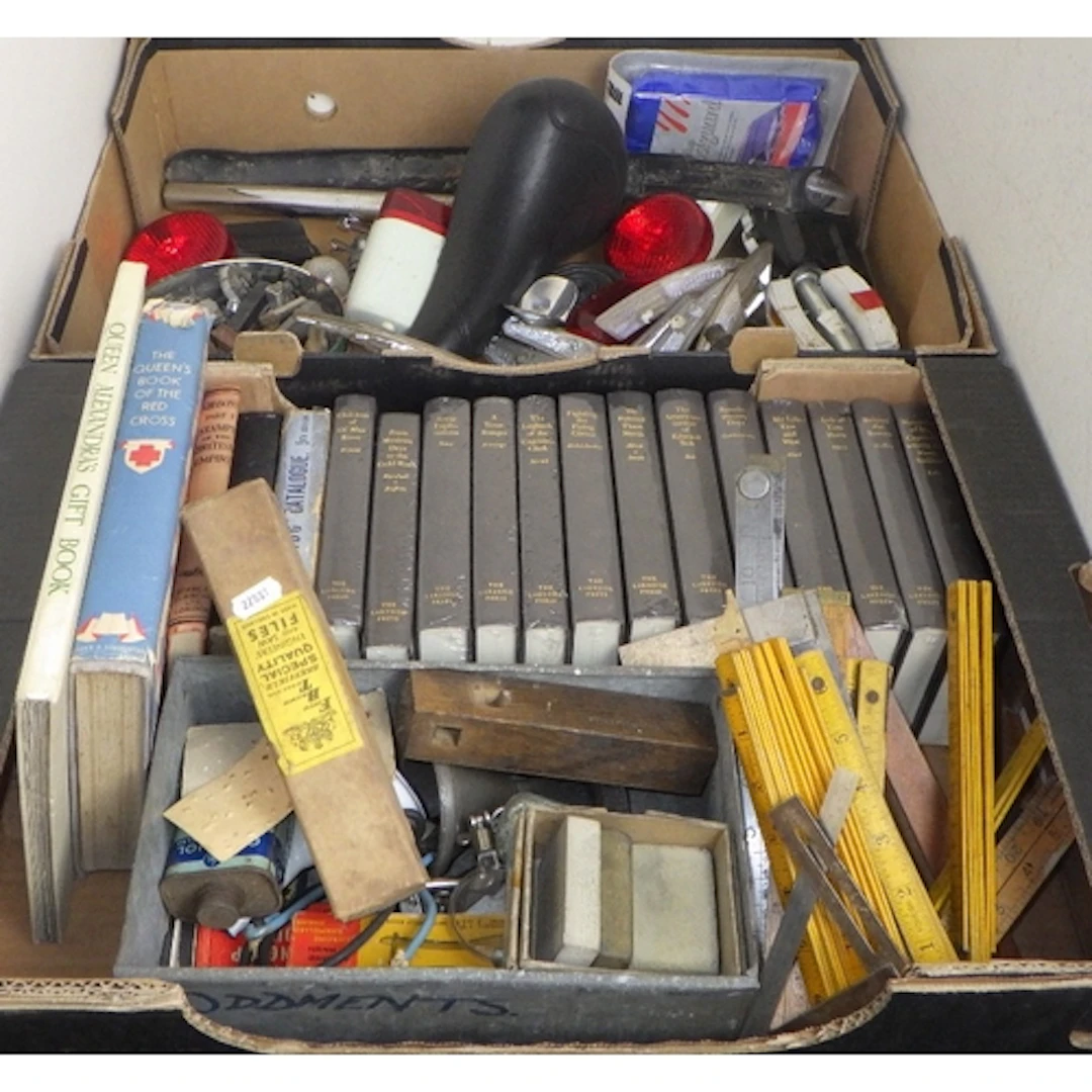 A qty of misc bicycle parts / accessories together with book...