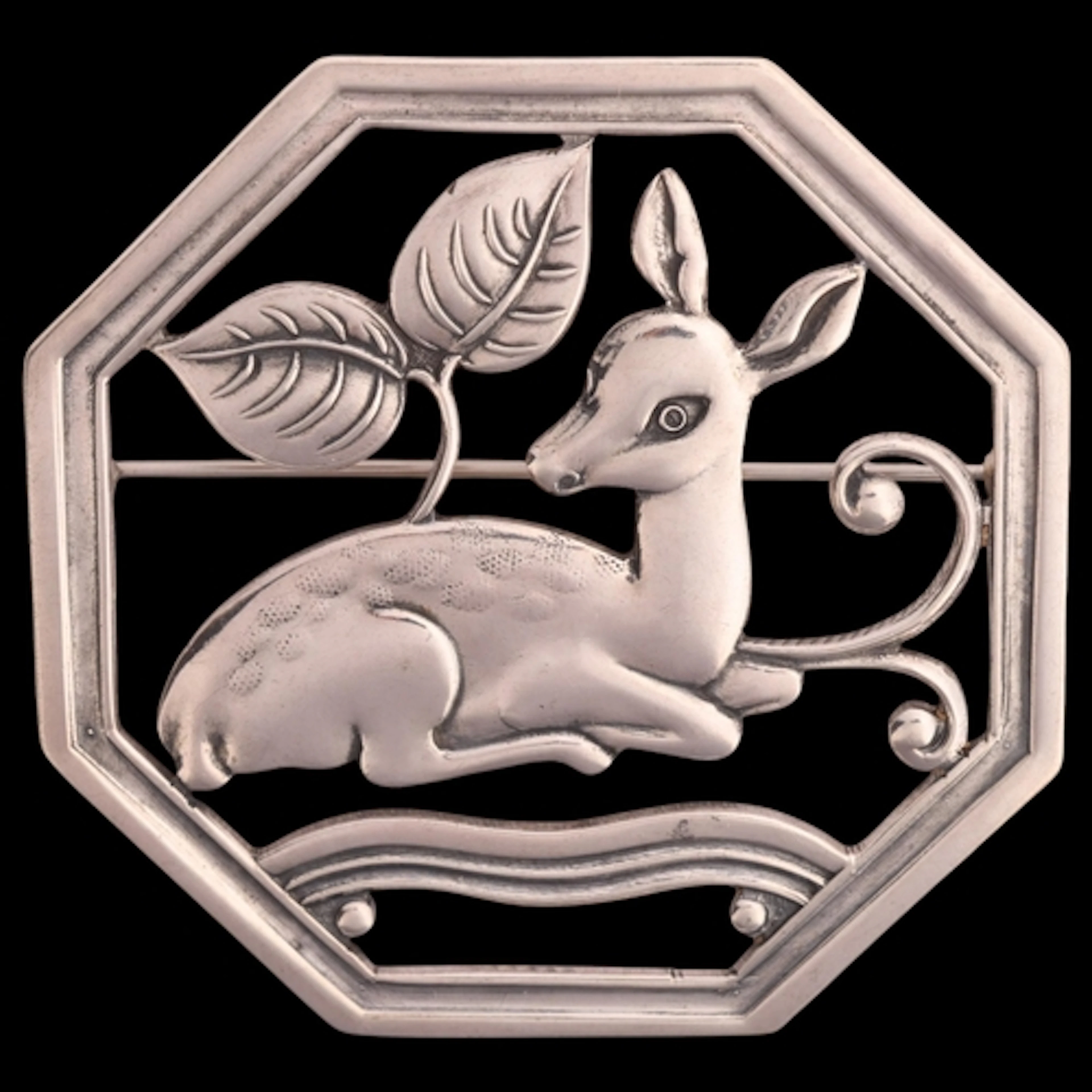 CHRISTIAN KNUDSEN HANSEN - an Art Deco style Danish silver d...