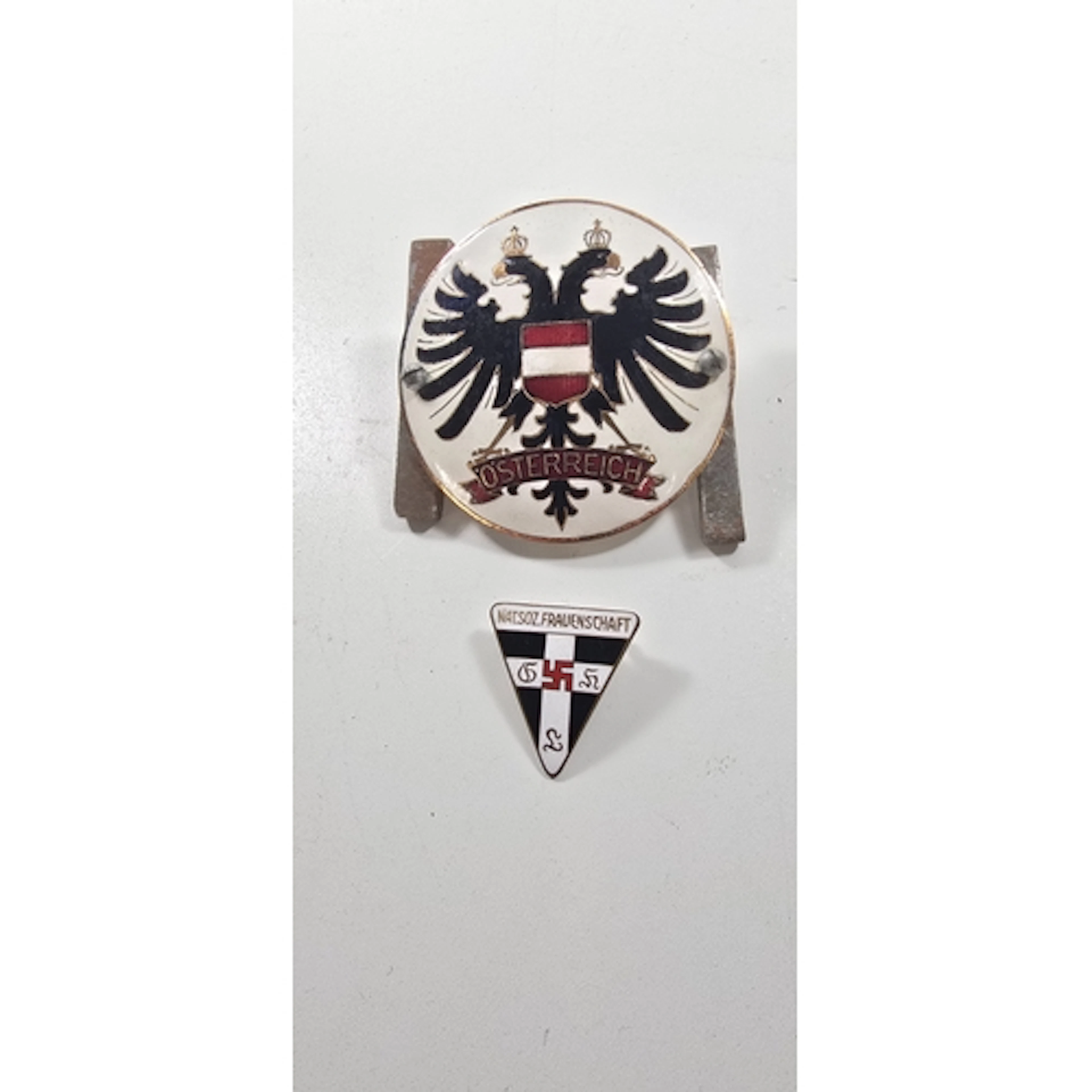 Austrian enamel car badge marked on reverse Bassom. Good con...