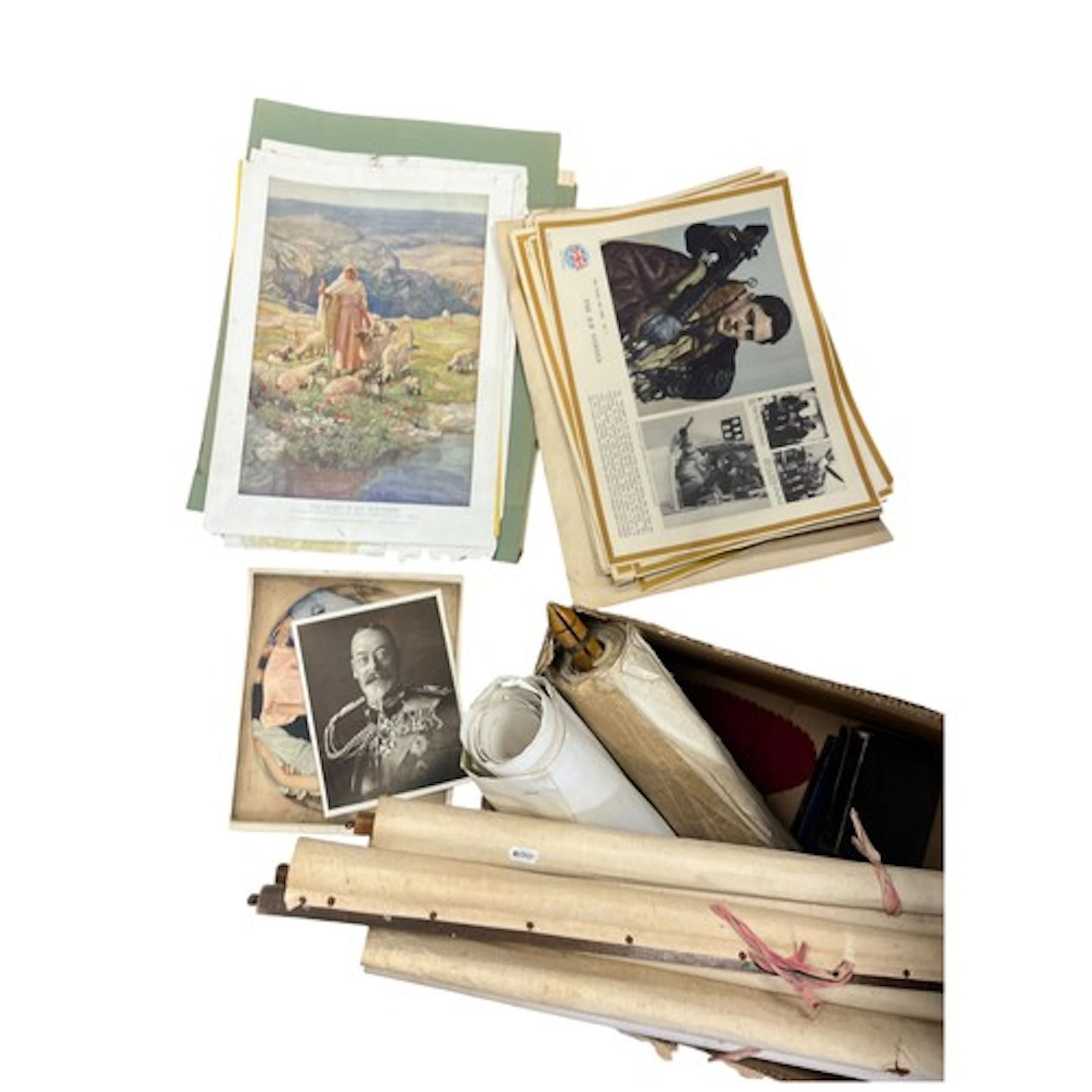 Collection of biblical scrolls and prints, British Military ...