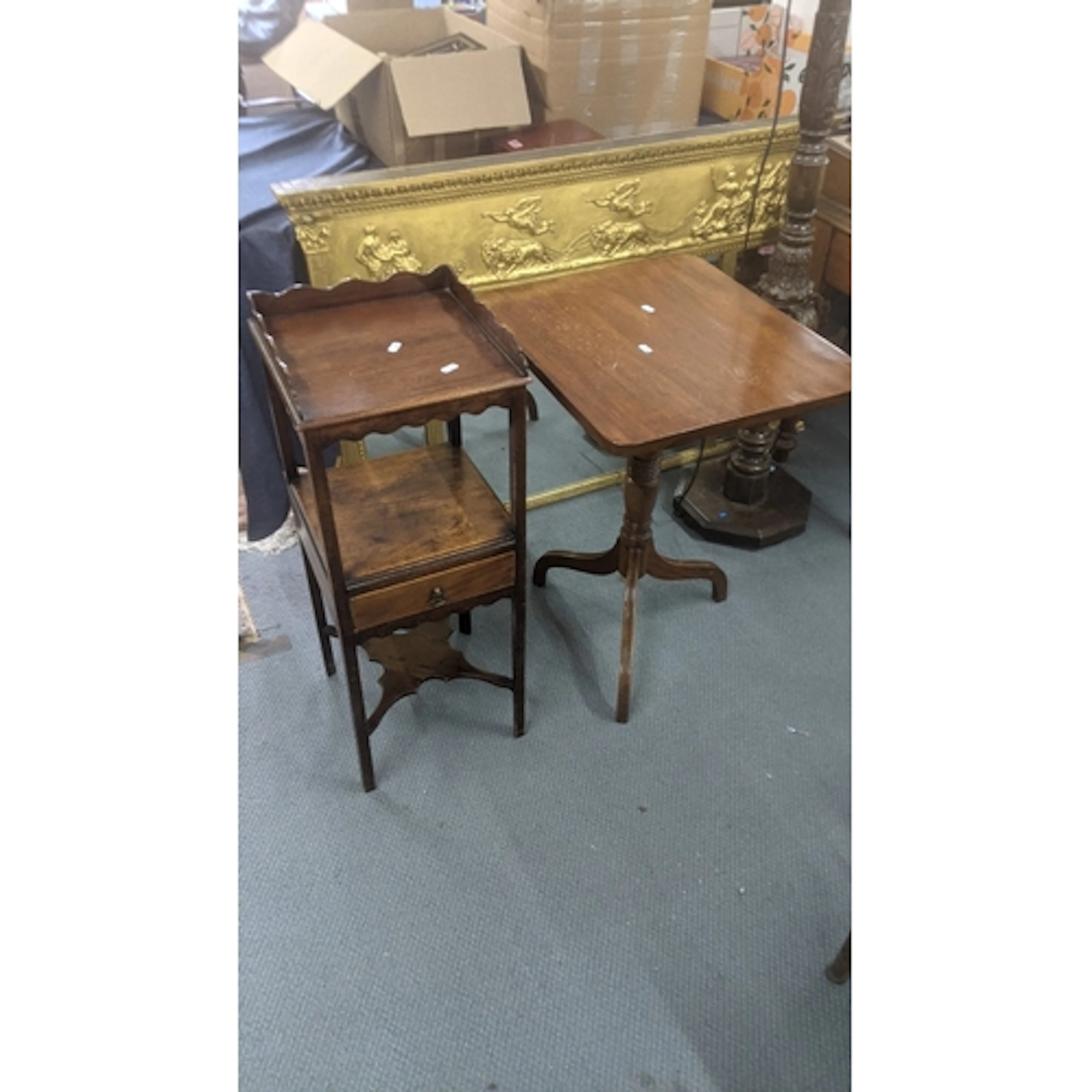 Georgian furniture to include a rectangular topped pedestal ...