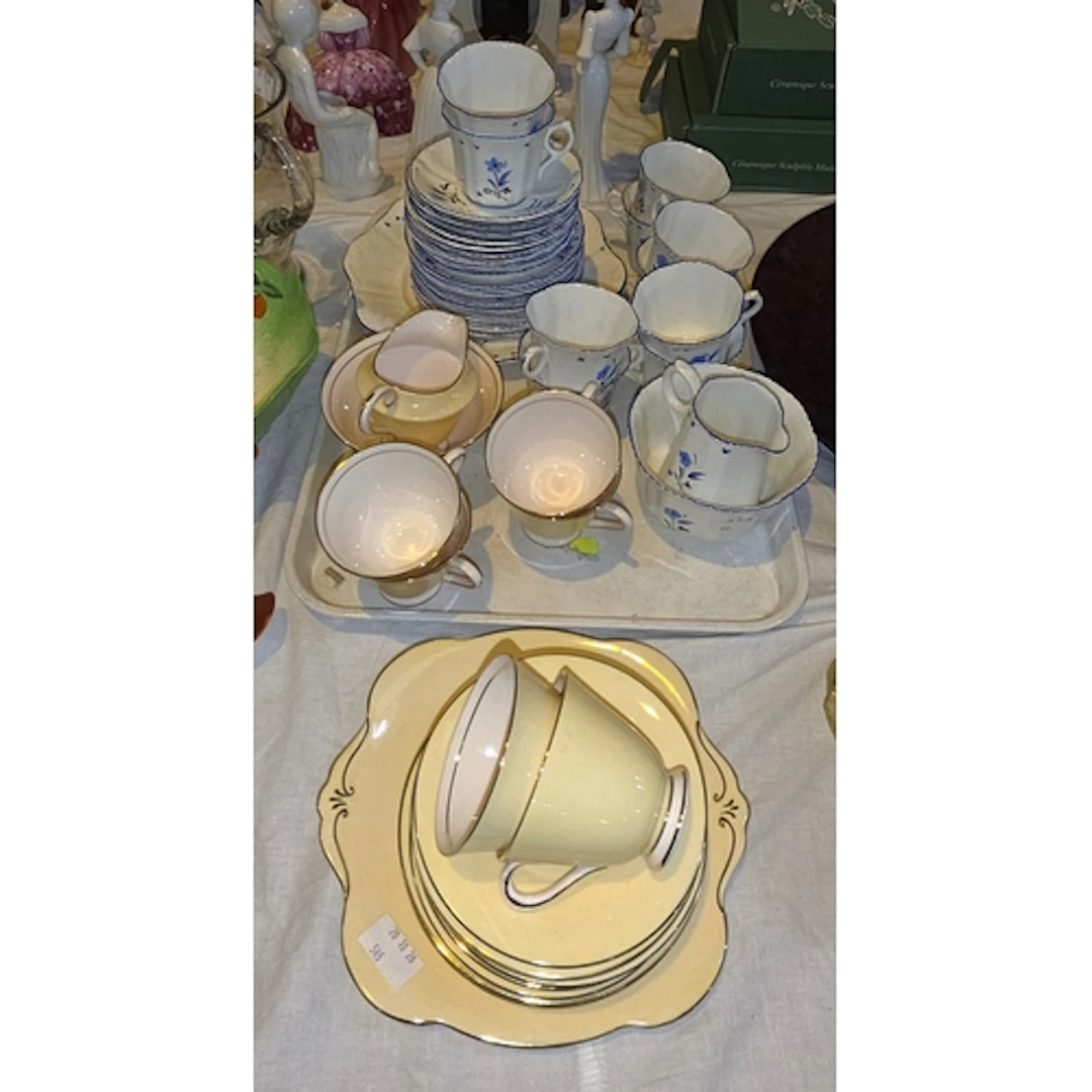 An Art Deco 'Victorian' part tea service with cups, saucers,...