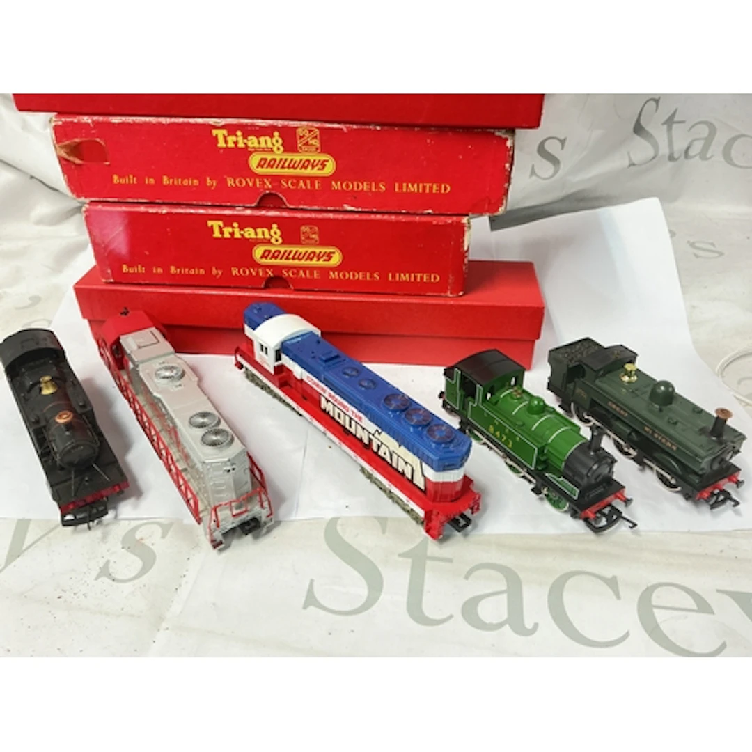 A Collection Of 5 00 Gauge Locos, Including Tyco, Hornby And...