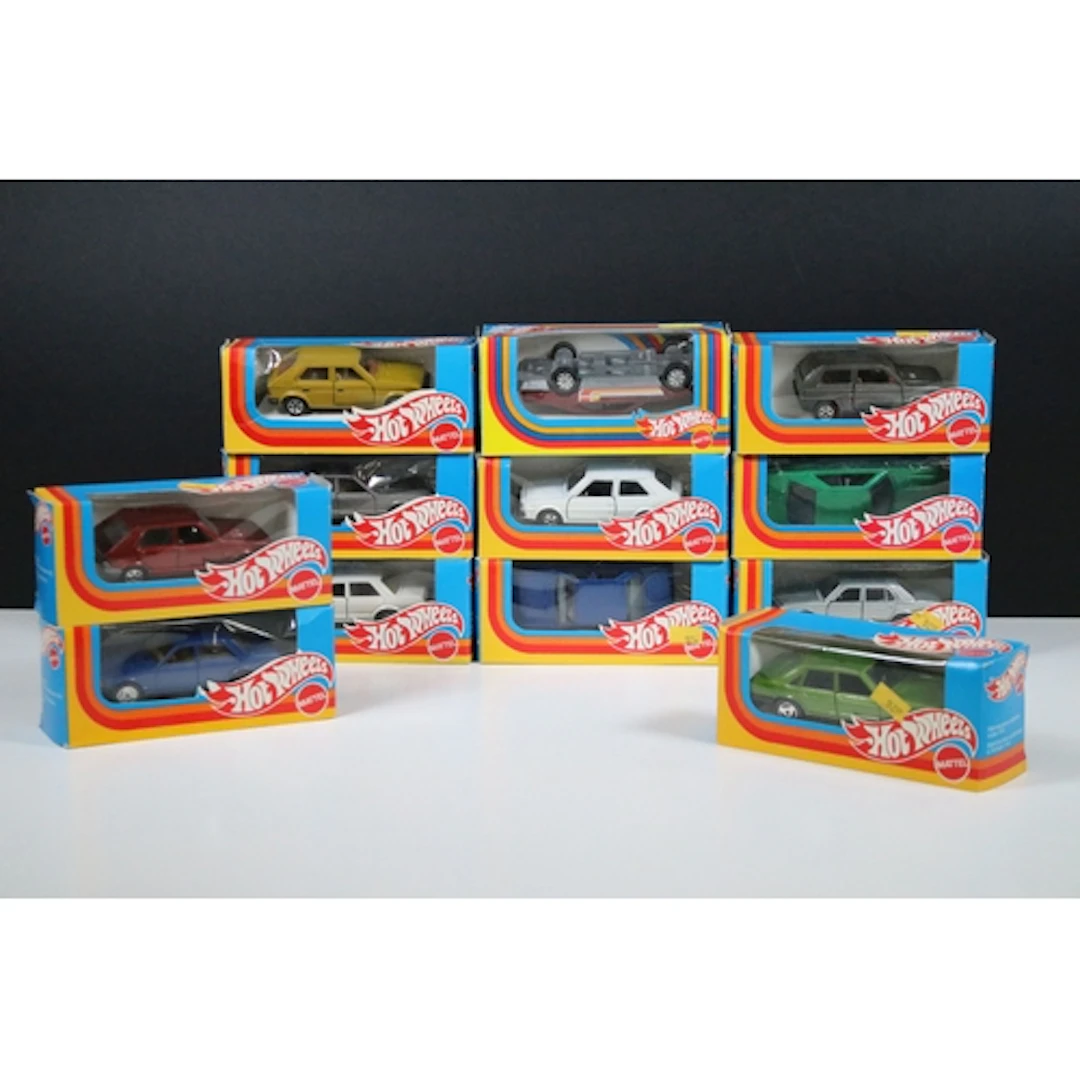 12 Boxed Mattel Hot Wheels diecast models, circa 1979, to in...
