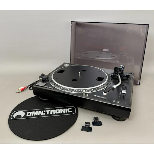 An Omnitronic BD-1520 DJ-style belt drive turntable - with p...