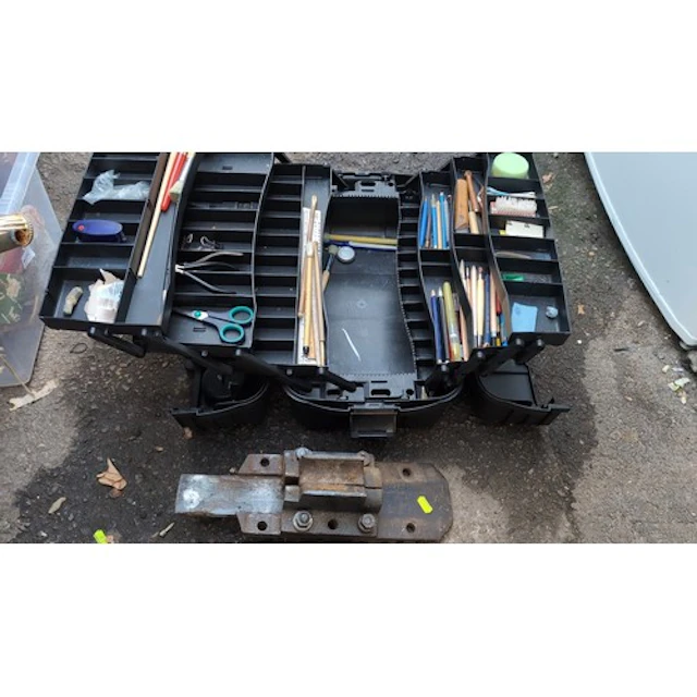ArtBin moulded-plastic cantilever organiser containing assor...