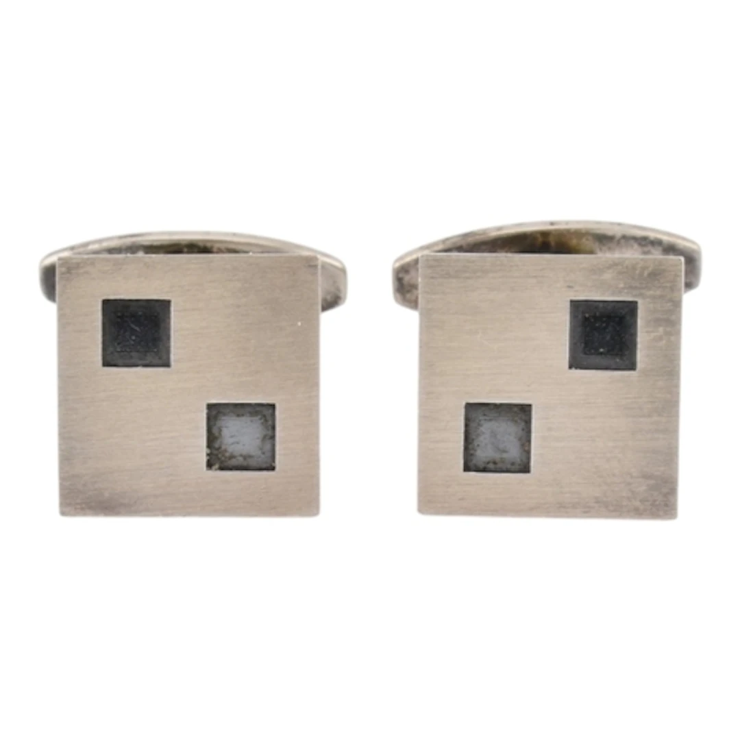 Mid 20th Century, Niels Erik From, Danish silver cufflinks. ...