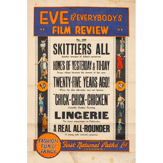 'Eve & Everybody's Film Revue'. Three single sheet film post...