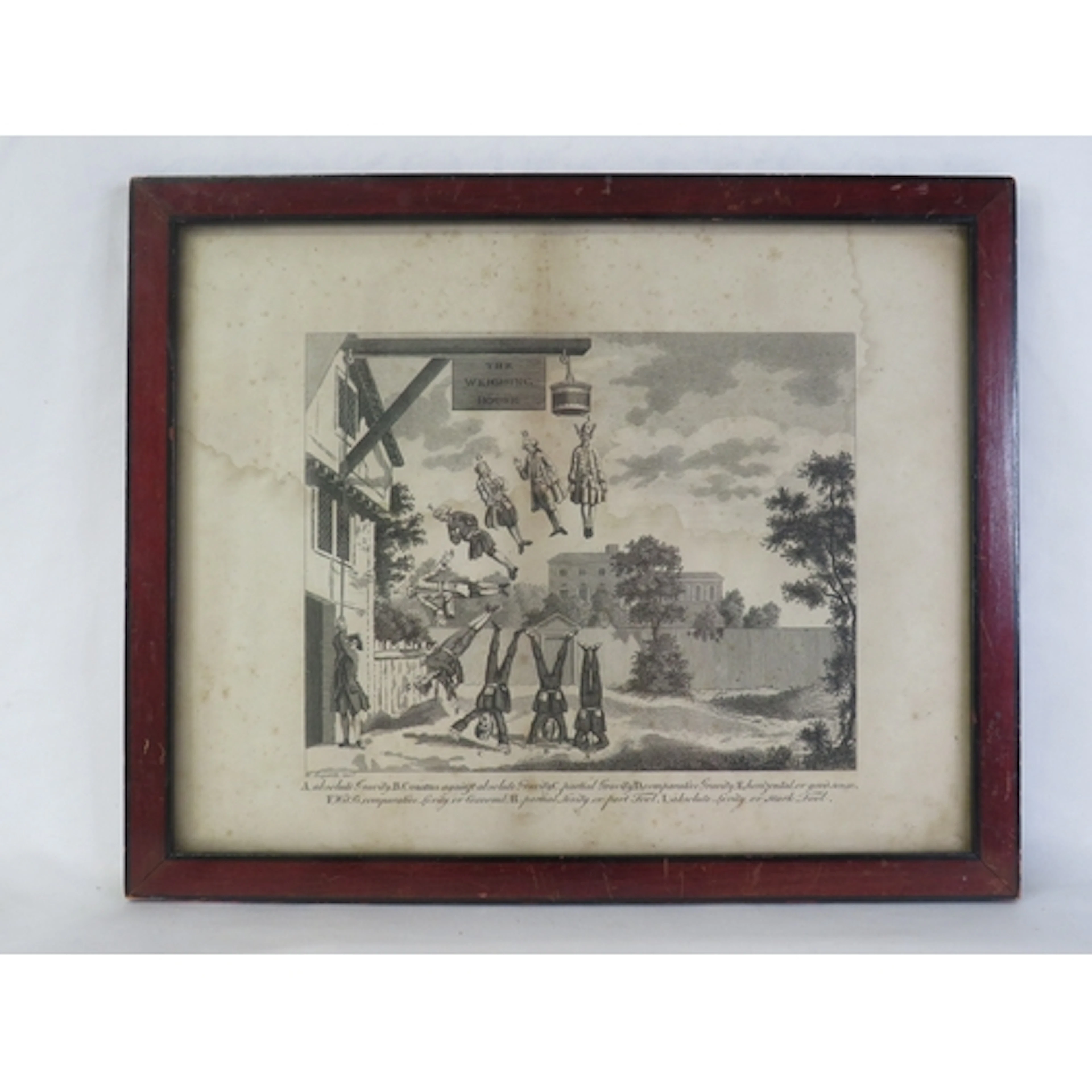 F/g Engraving after William Hogarth figures outside the Weig...