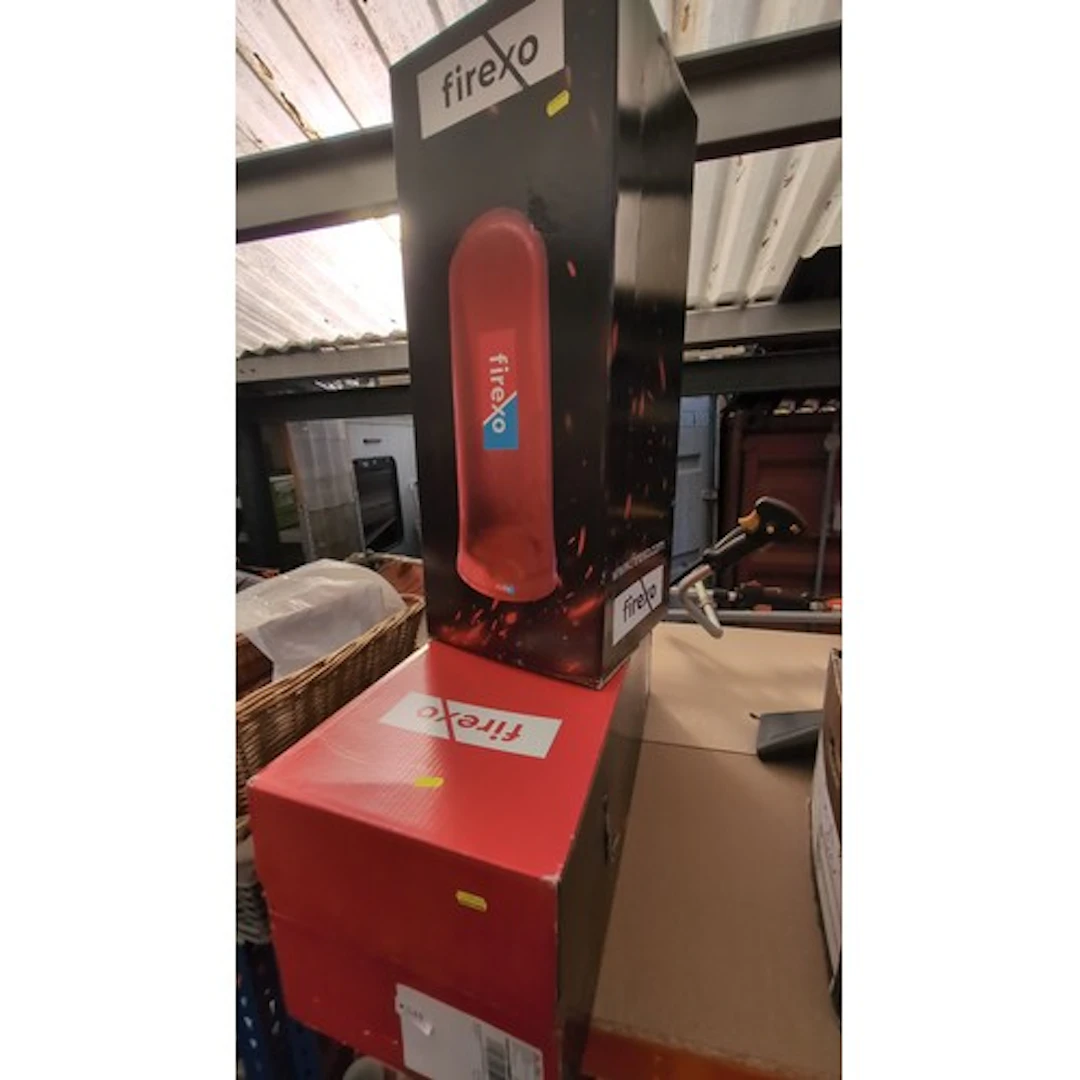 2x Firexo red fibreglass single fire-extinguisher stand, in ...