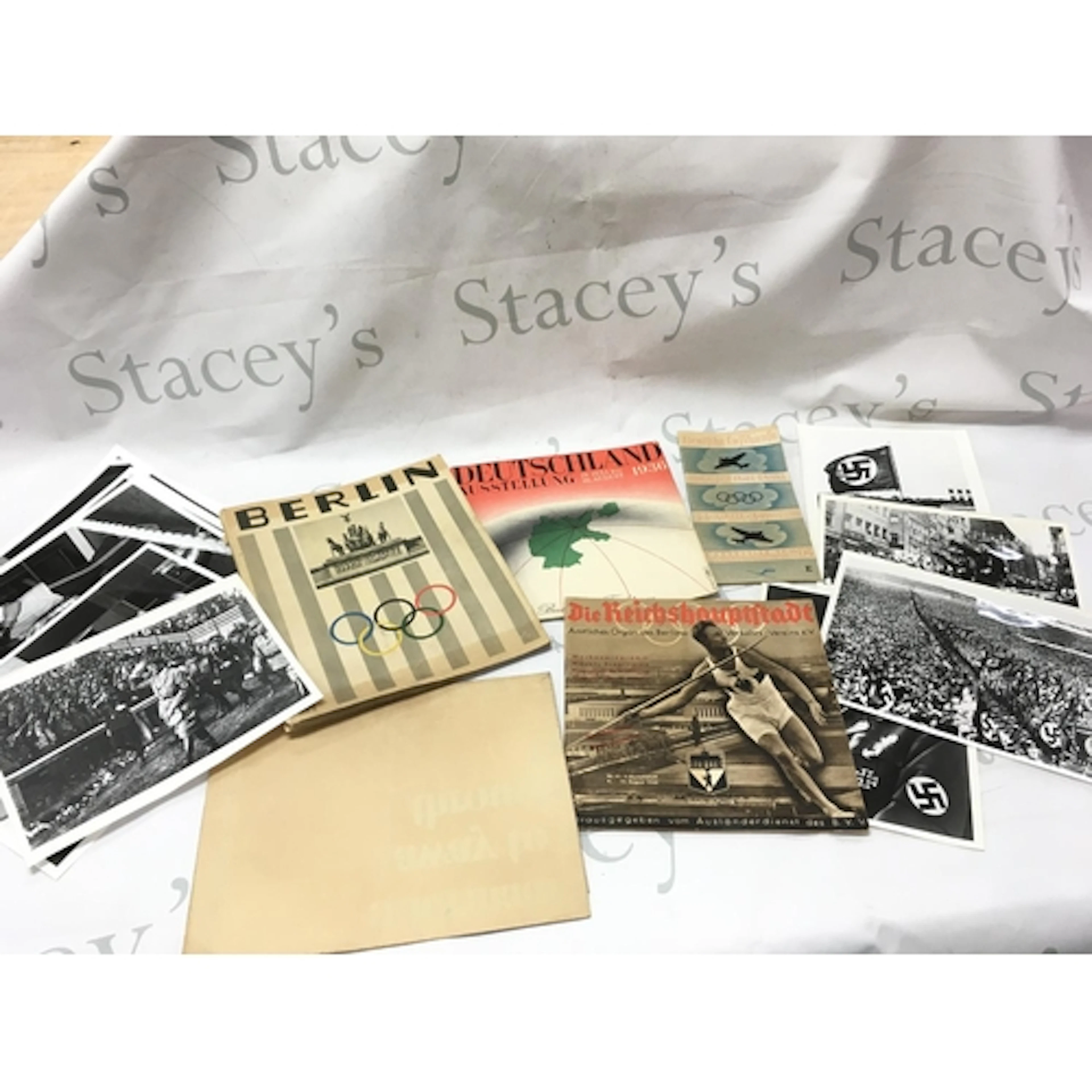 A collection of Nazi Germany ephemera including a Berlin Oly...