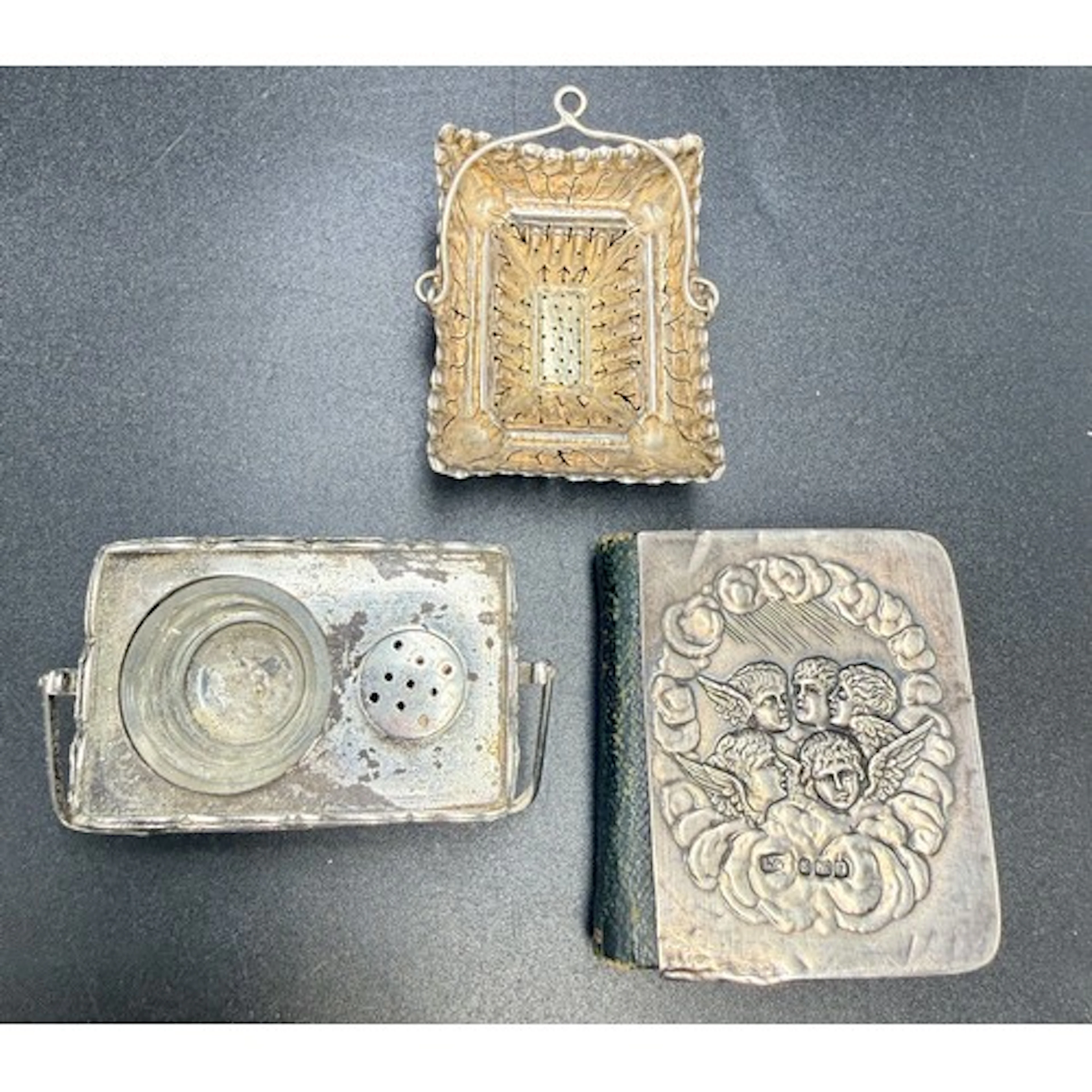 Hallmarked and sterling silver to include Common Prayer book...