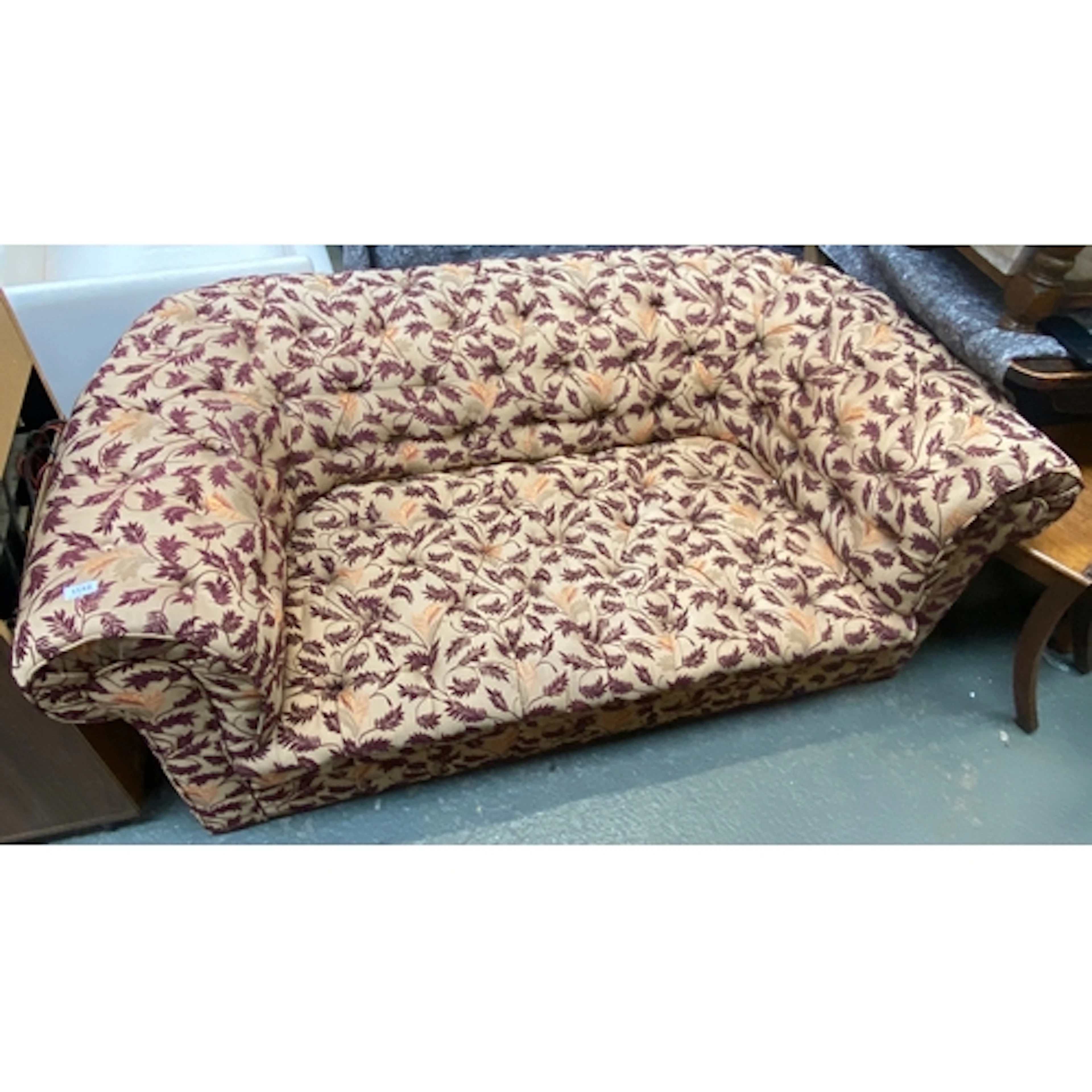A late 19th/early 20th century Chesterfield sofa, recently r...