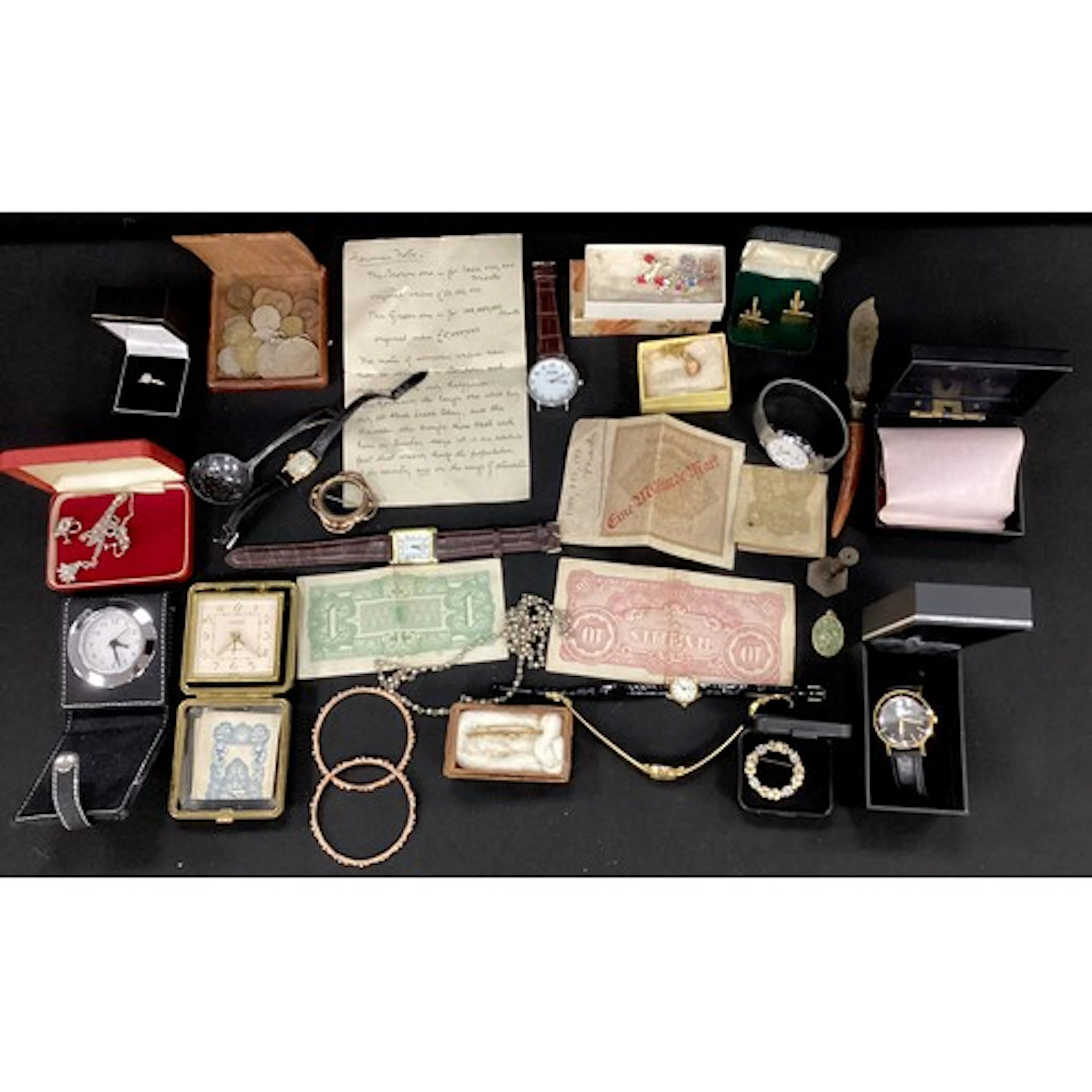 A selection of costume jewellery, watches and other miscella...