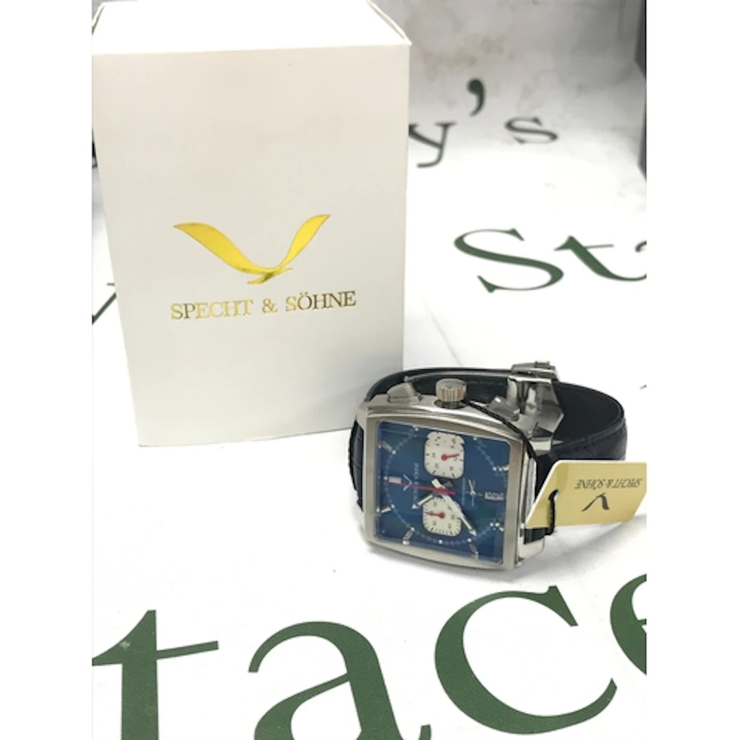 A boxed Specht & Söhne Monaco homage chronograph wa...