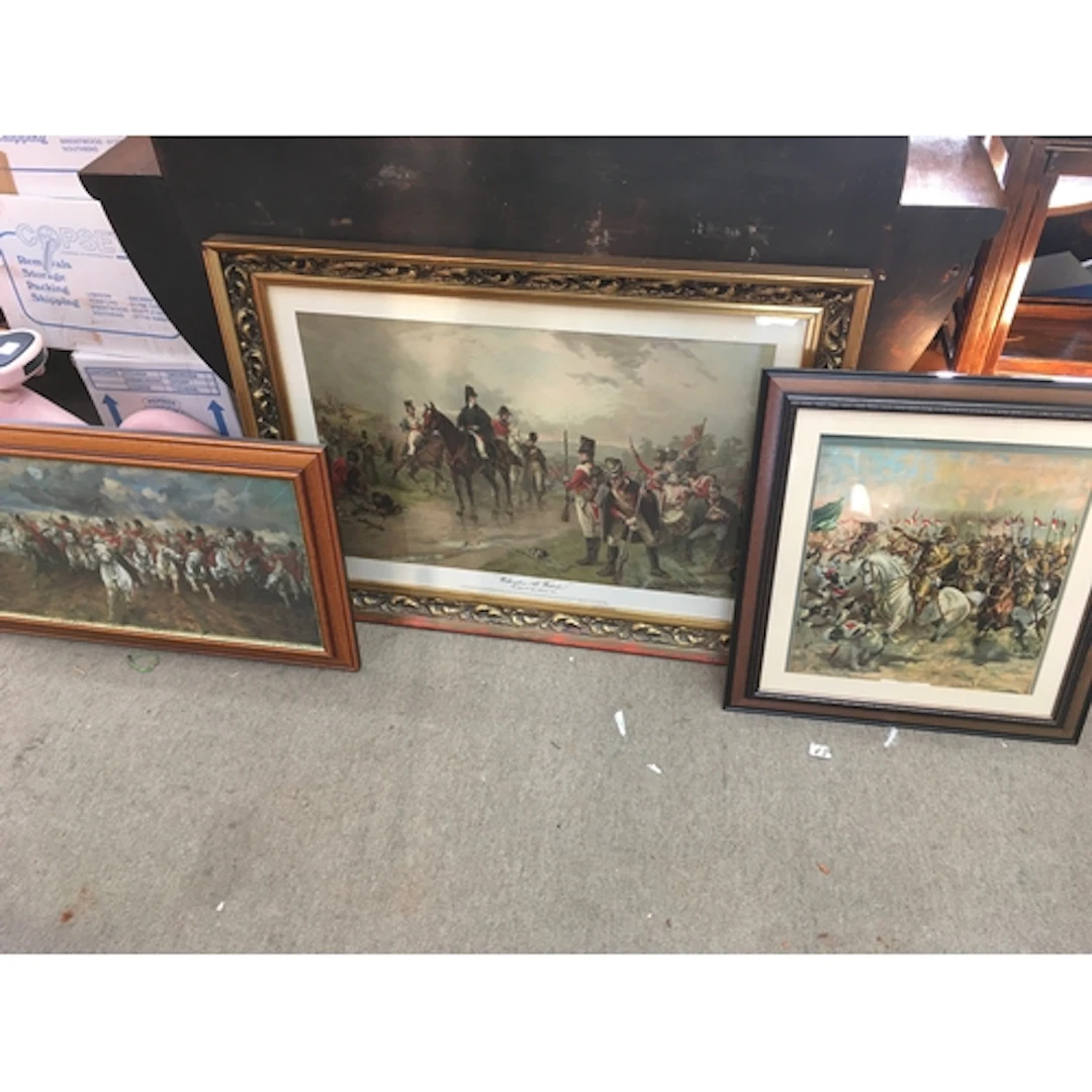 framed artwork coloured lithograph titled “Wellington ...
