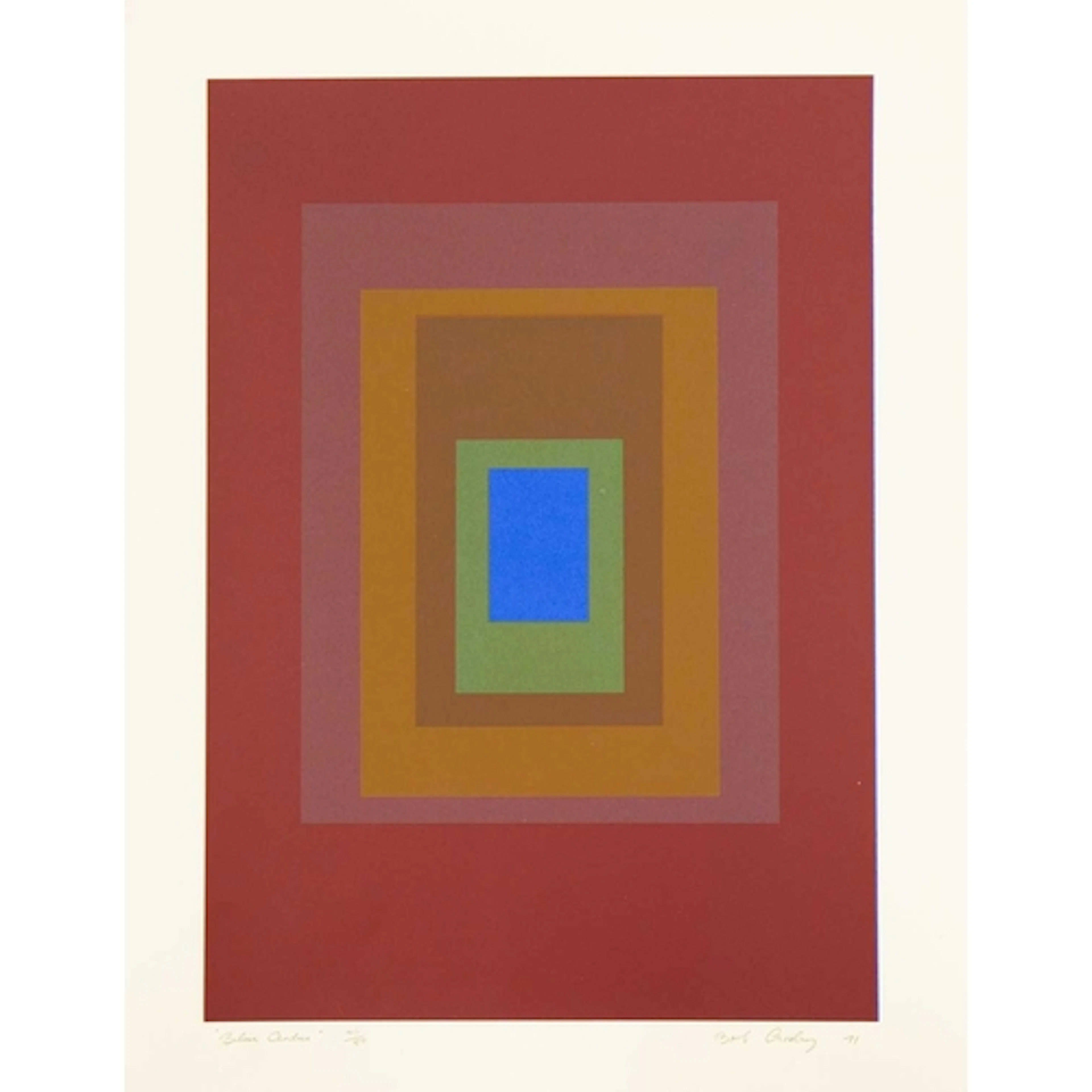 § Bob CROSSLEY (1912-2010) Blue Centre (1971) Screenprint, s...