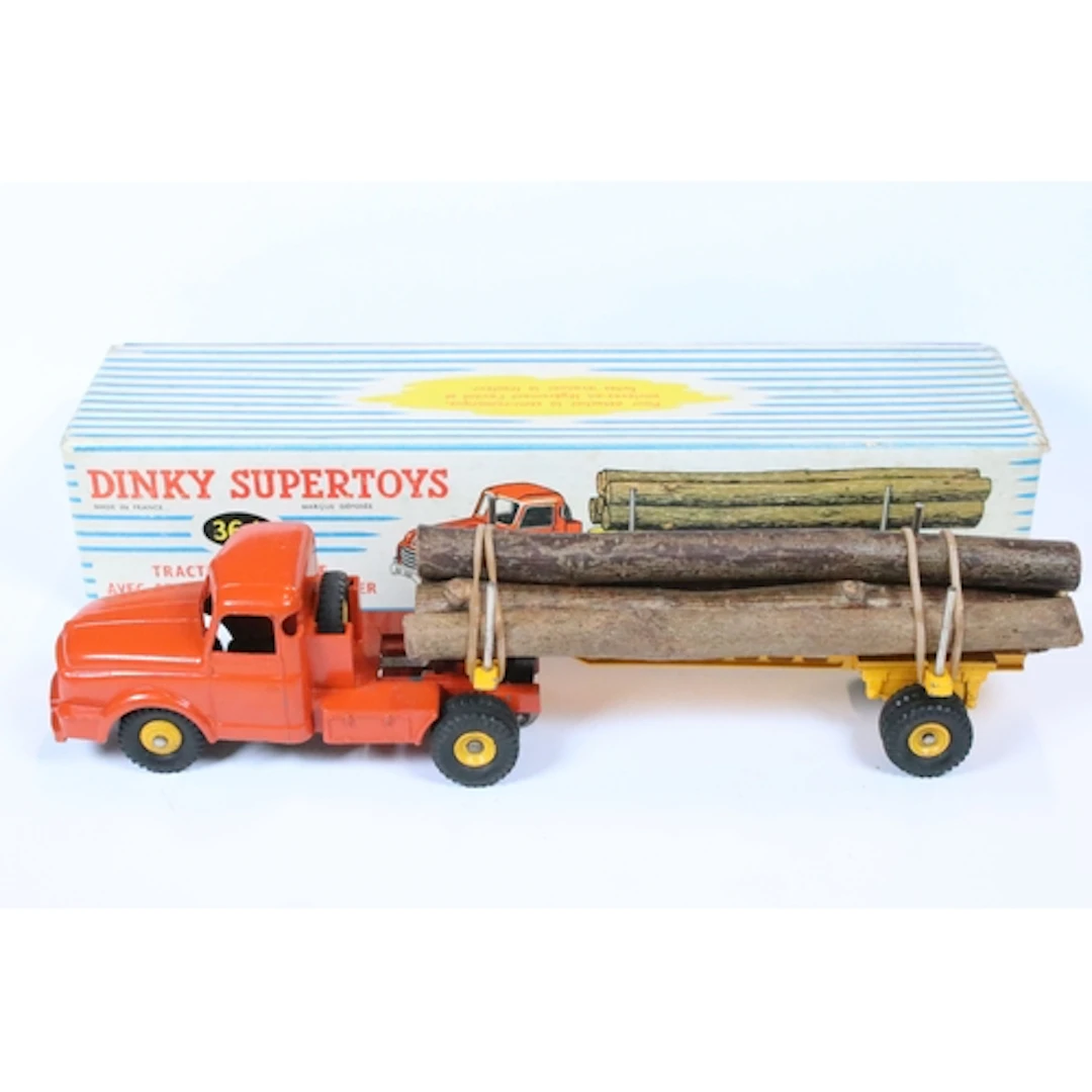 Boxed French Dinky Supertoys 36A Tracteur Willeme avec semi-...