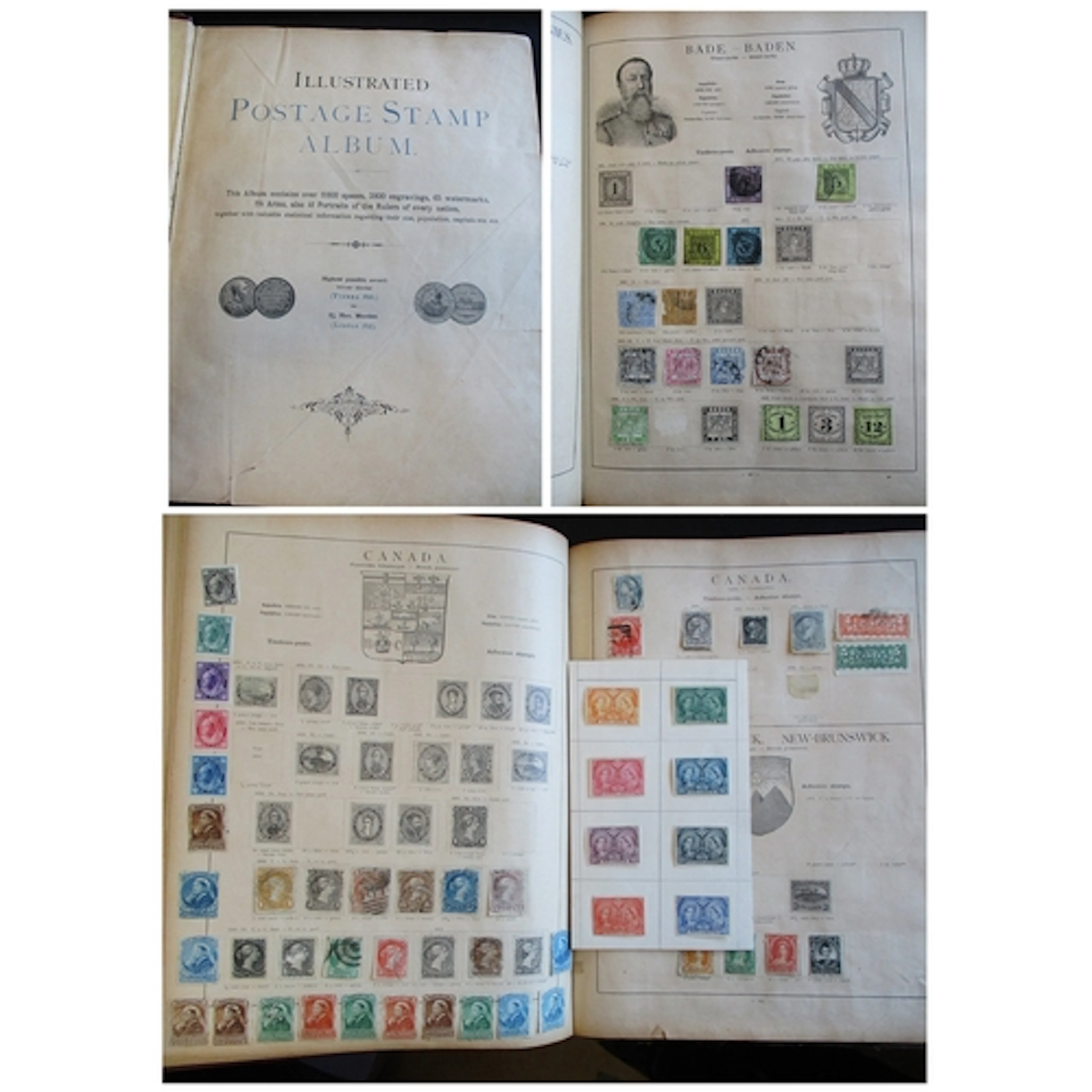 World misc M/U collection in a very old 1890s Illustrated al...