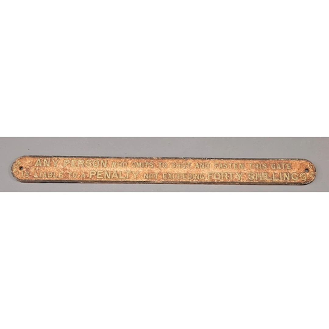 Vintage cast iron LNER sign reads "Any Person Who Omits to S...