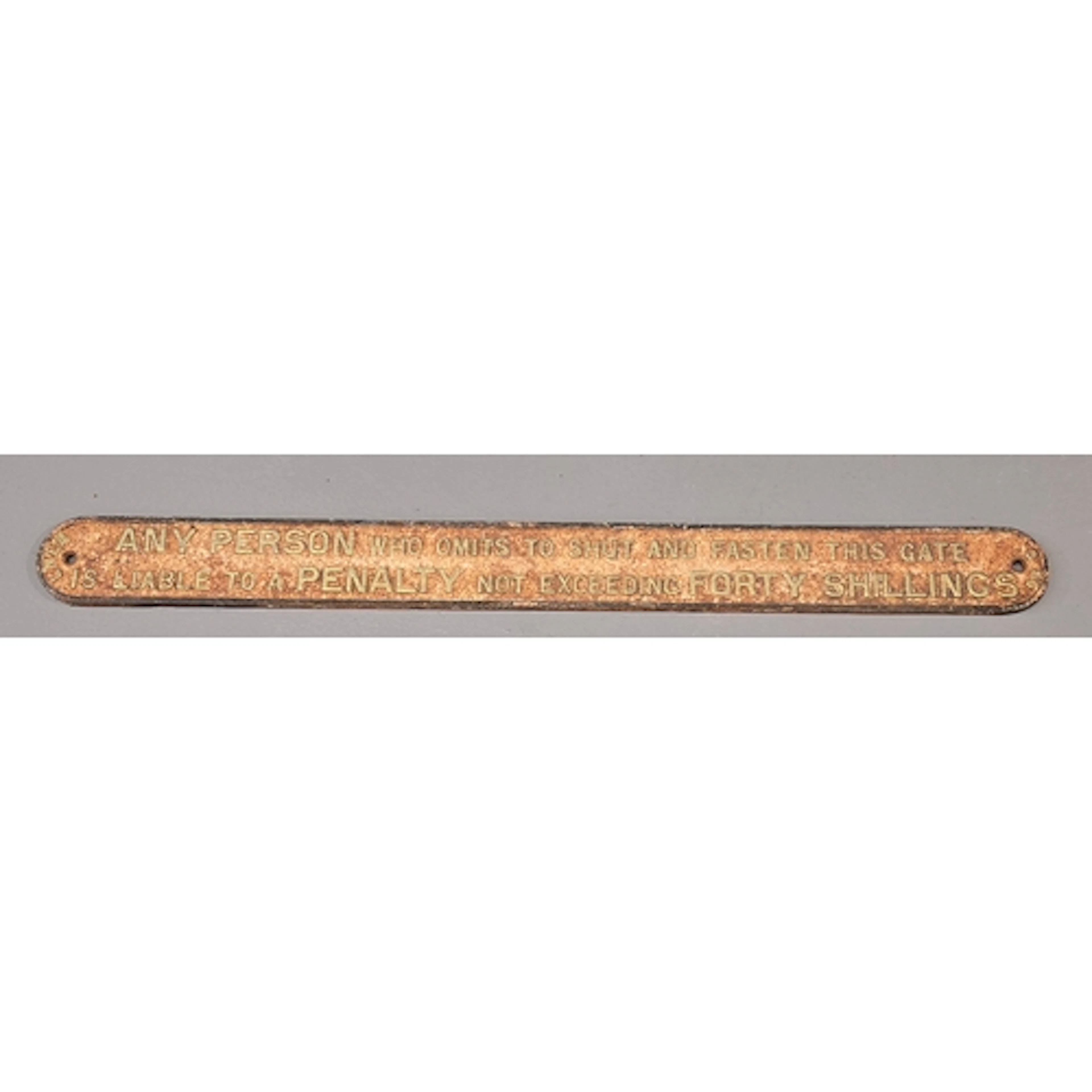 Vintage cast iron LNER sign reads "Any Person Who Omits to S...