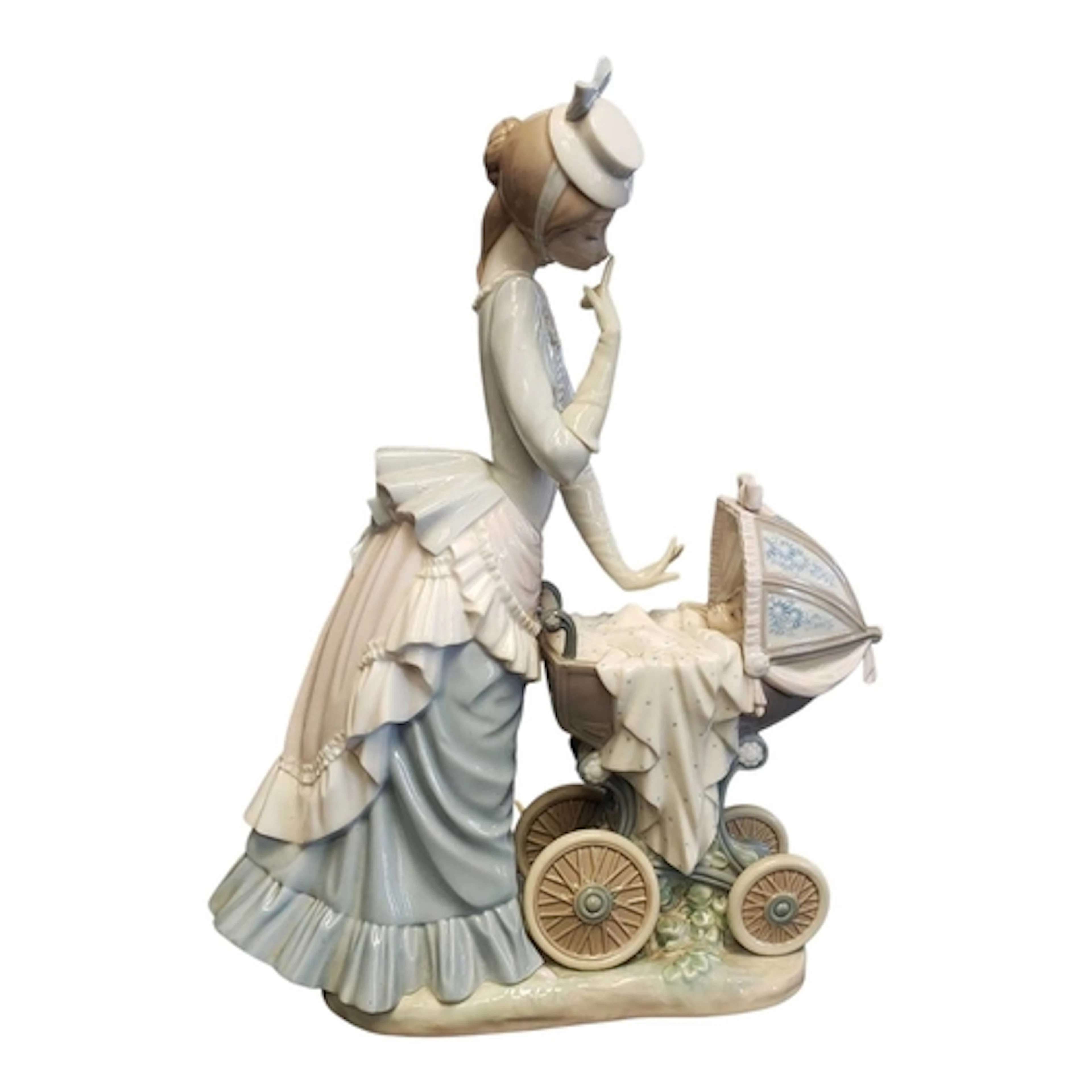 Lladro - Late 20th century Spanish porcelain Baby's Outing f...