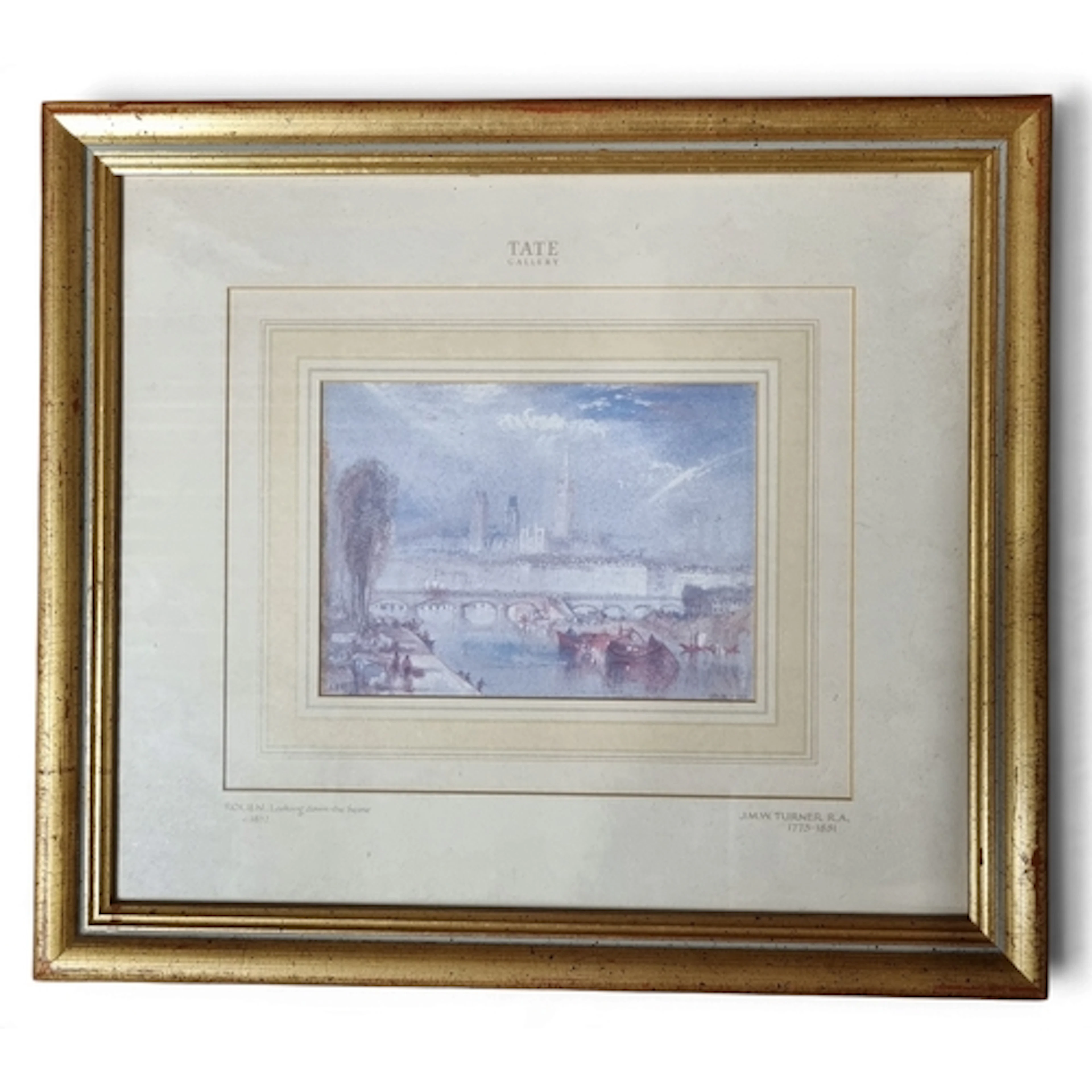 A 20th Century Watercolour of a lake and country scene signe...