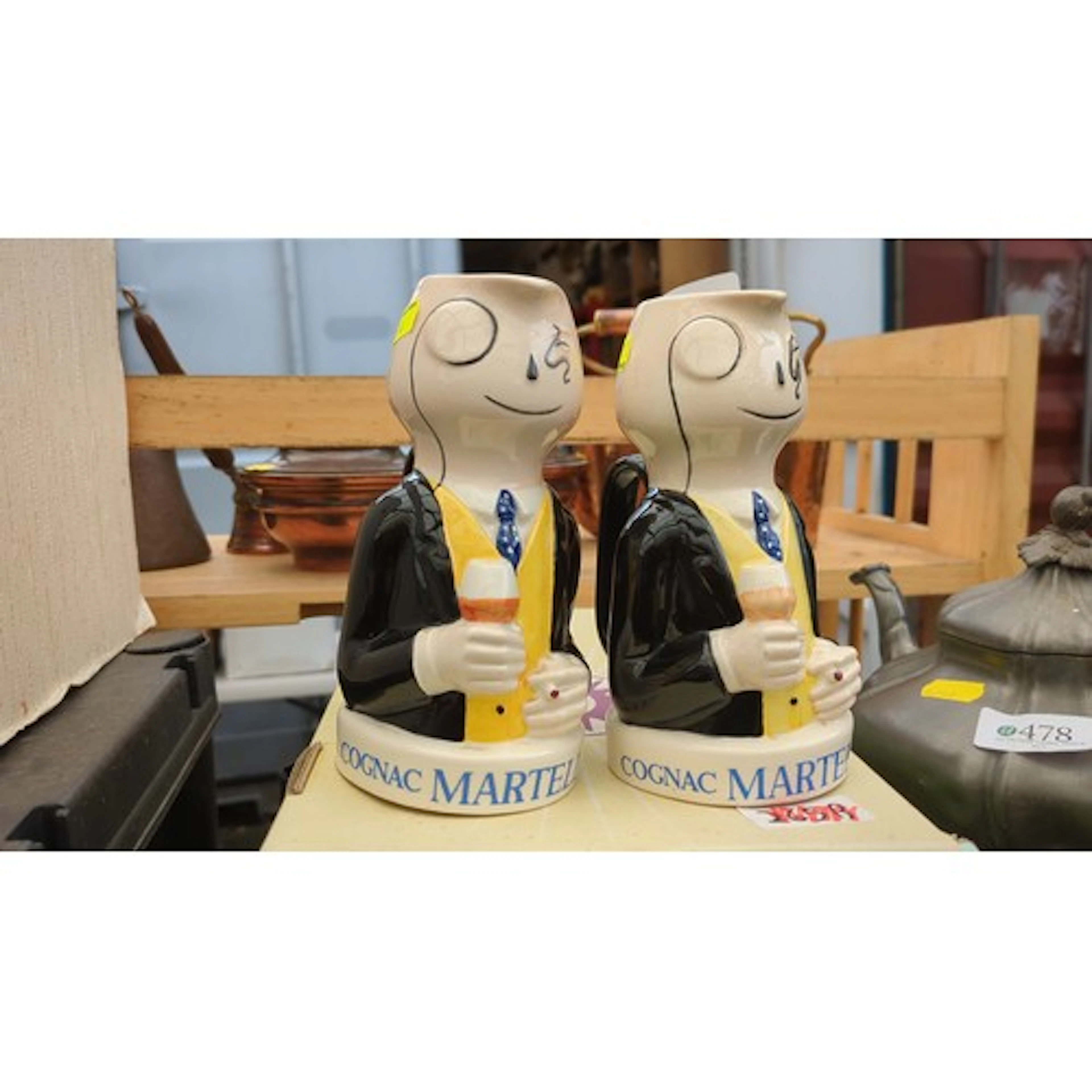 A pair of mid-20th-century Sandland Staffordshire glazed ear...