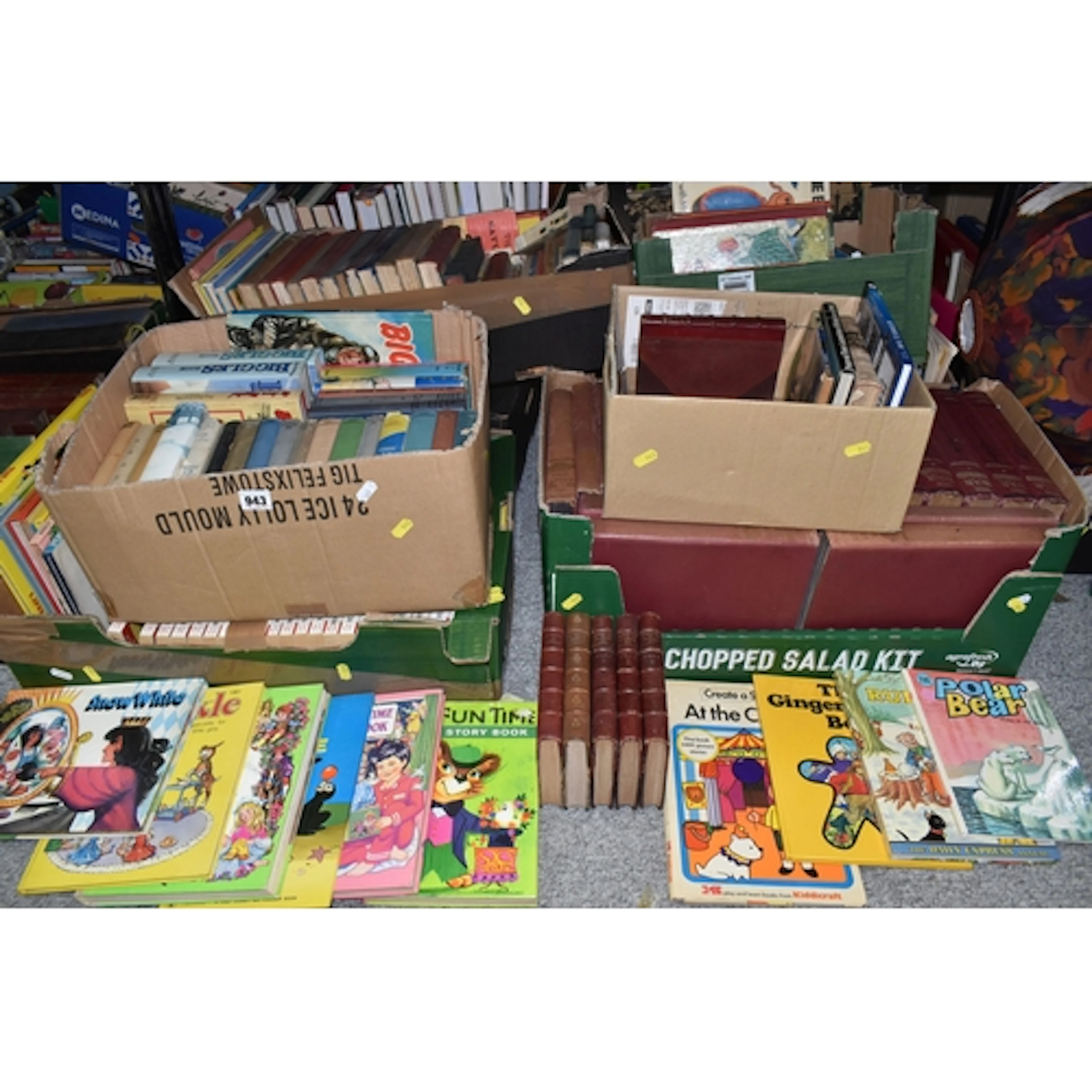 EIGHT BOXES OF ASSORTED BOOKS to include a small group of an...