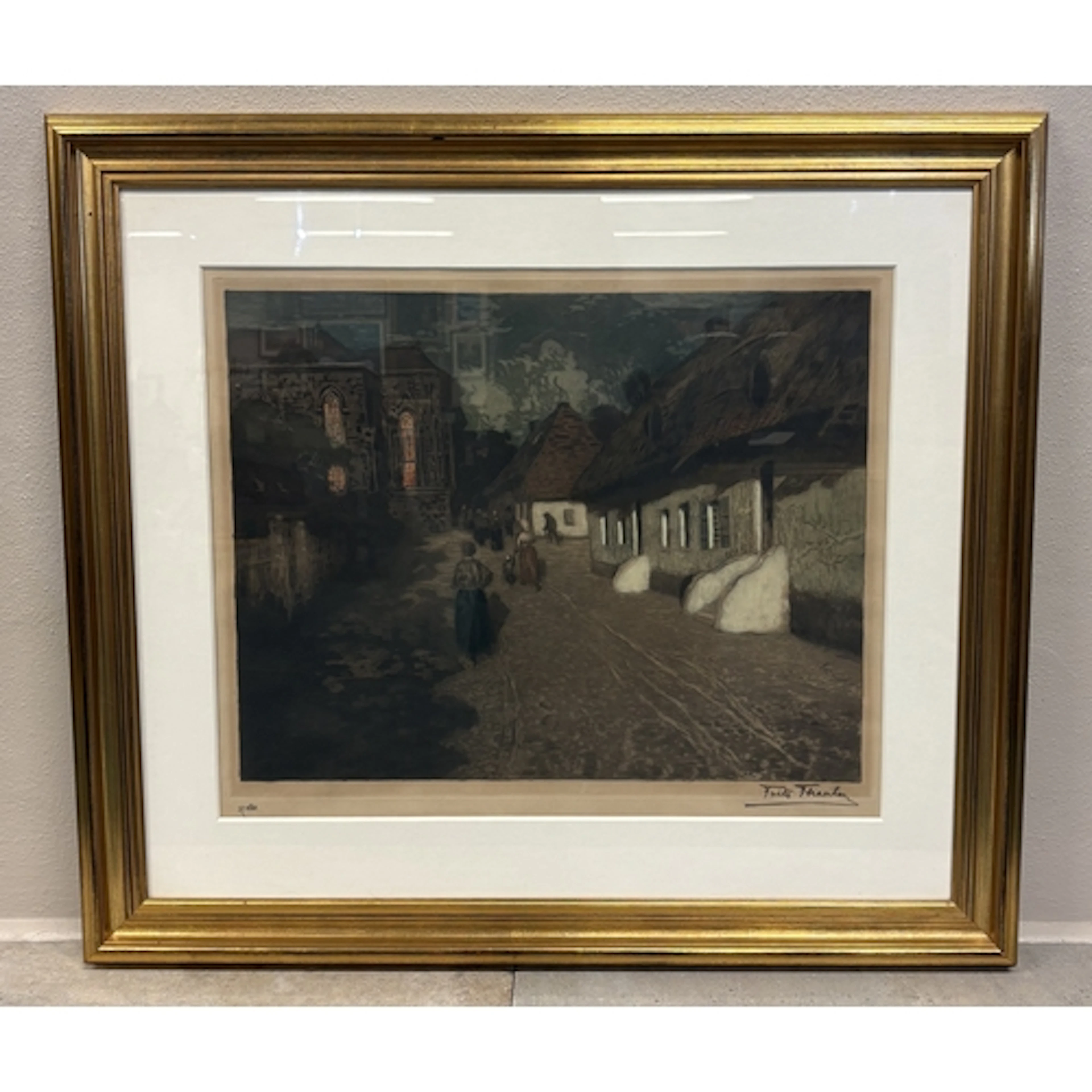 FRITS THAULOW: (Norwegian, 1847 - 1906): A gilt framed and g...