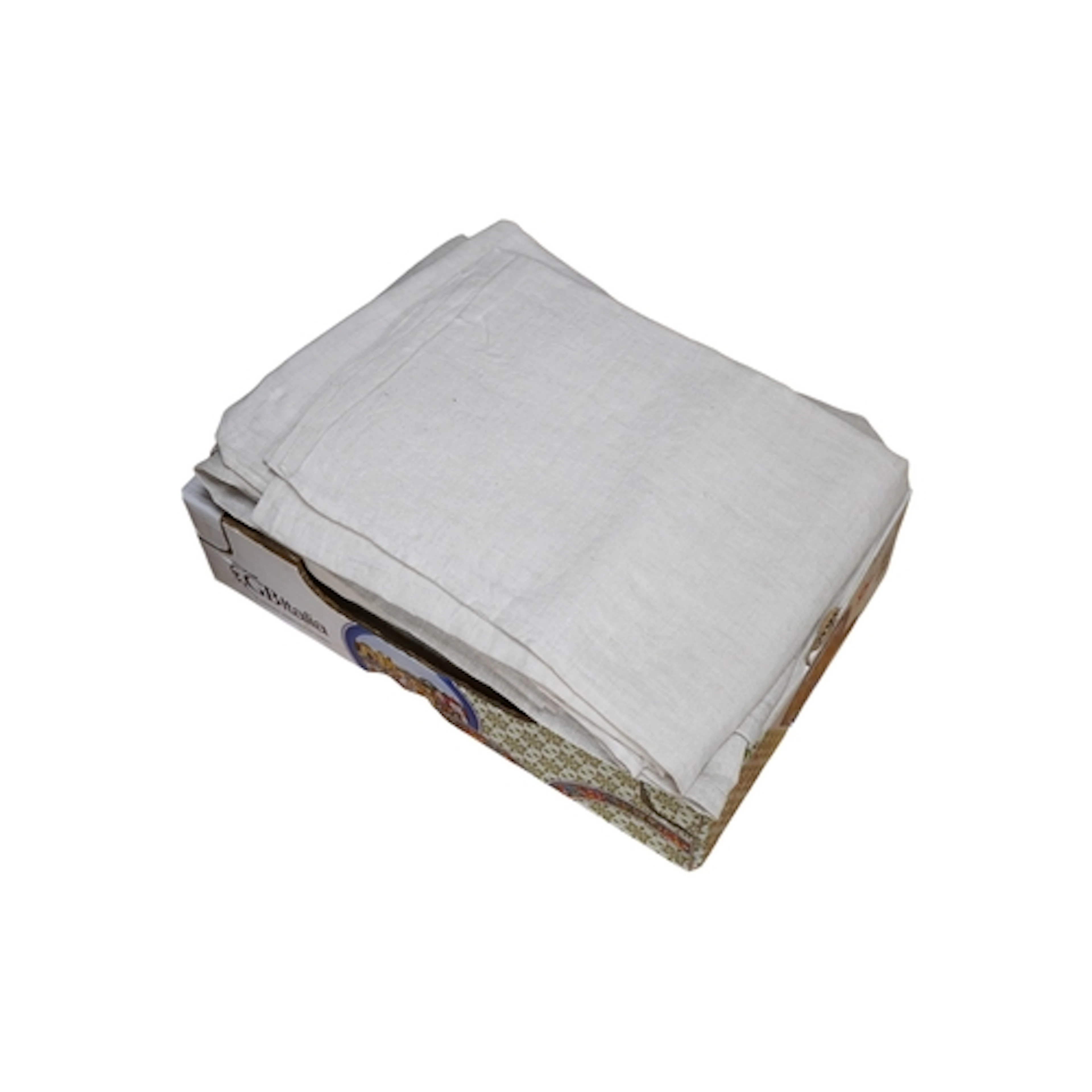 Five vintage French coarse linen sheets