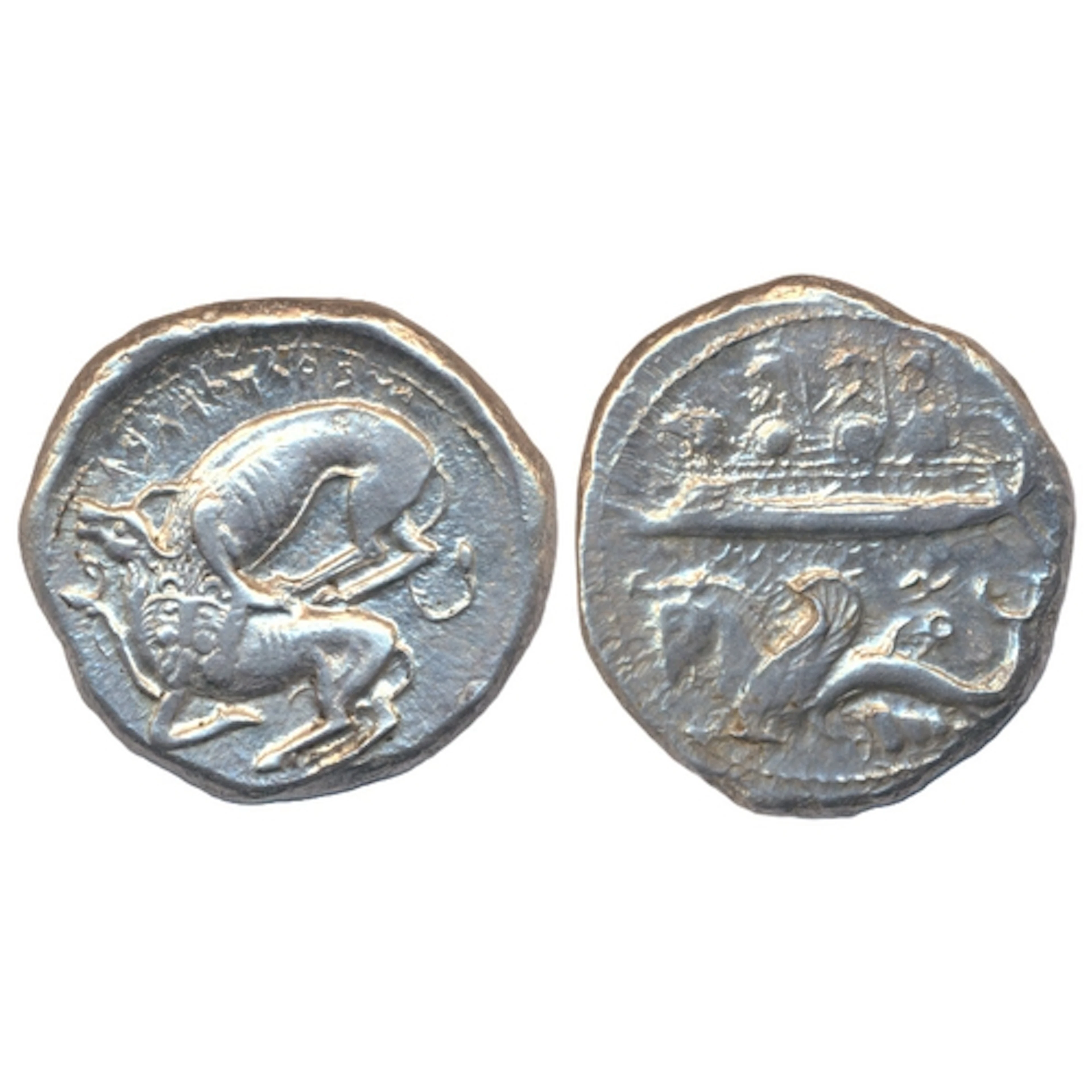 Ancient Greece, Phoenicia, Byblos, Azbaal. 365-333 BCE silve...