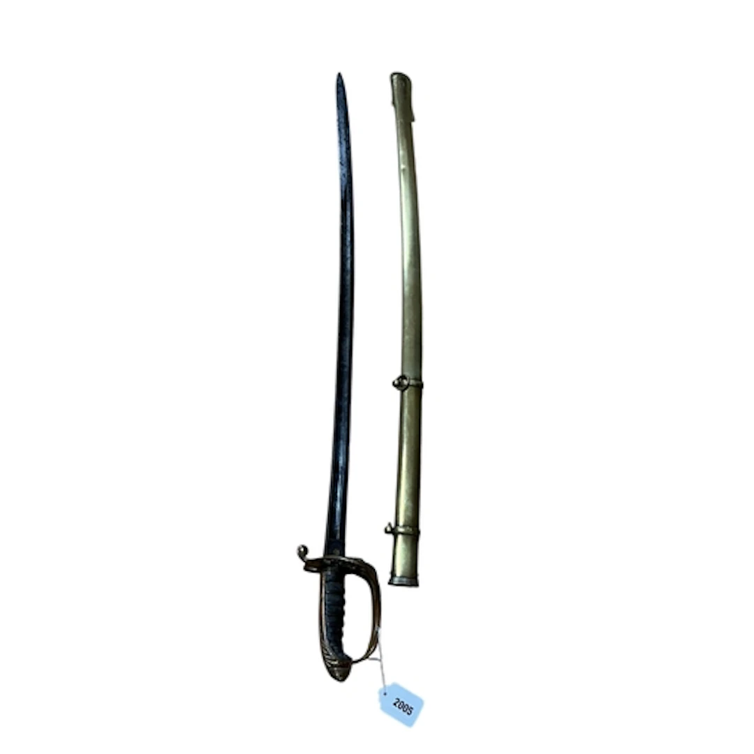 An 1845 pattern Victorian infantry officers sword, blade wit...