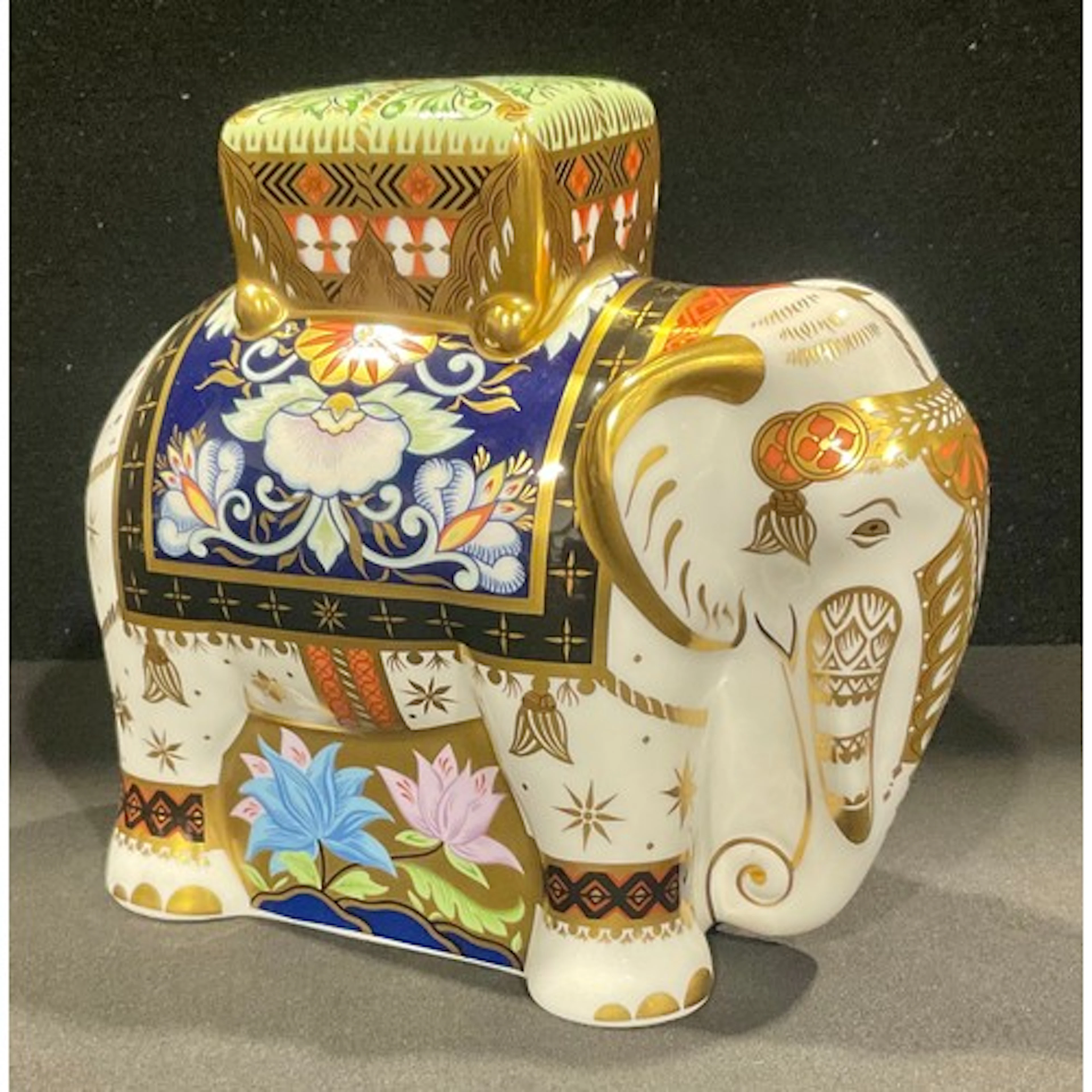 A Royal Crown Derby paperweight, Raj-Father Elephant, one of...