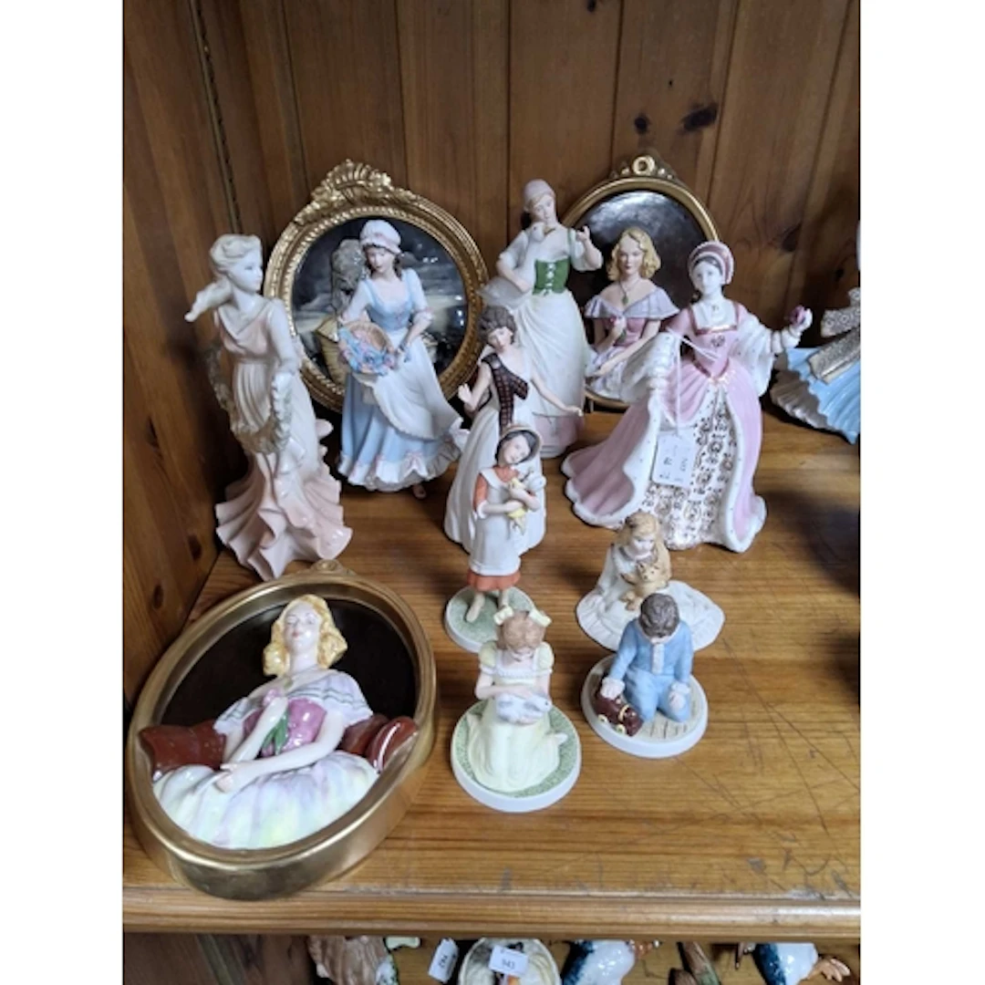 A SELECTION OF WEDGWOOD CERAMICS to include four bisque figu...
